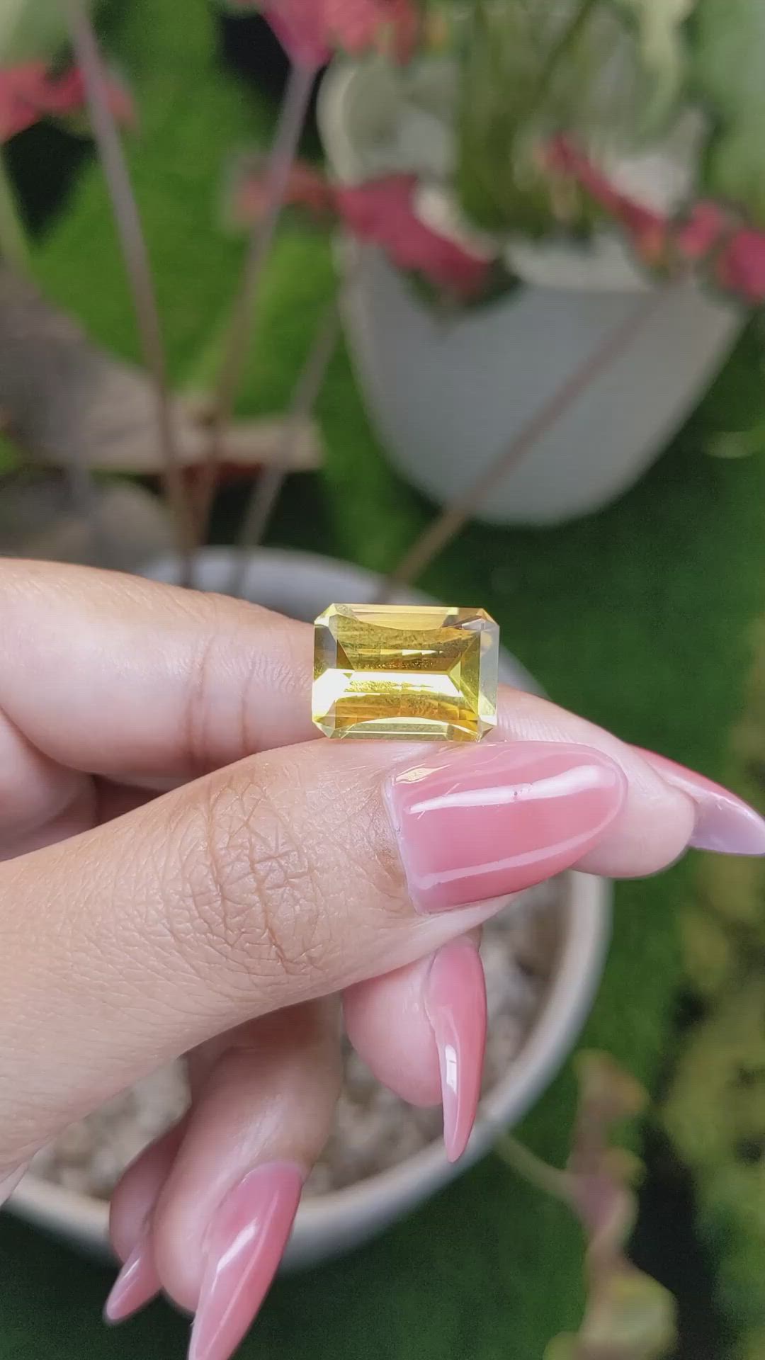 8.14 Ct. Yellow Citrine from Ceylon (Sri Lanka) Size Video