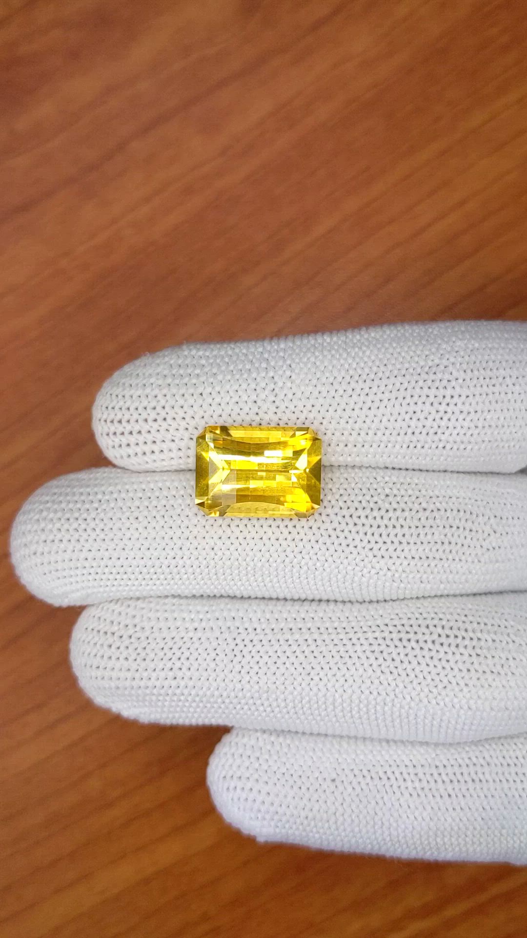 8.14 Ct. Yellow Citrine from Ceylon (Sri Lanka) Size Video
