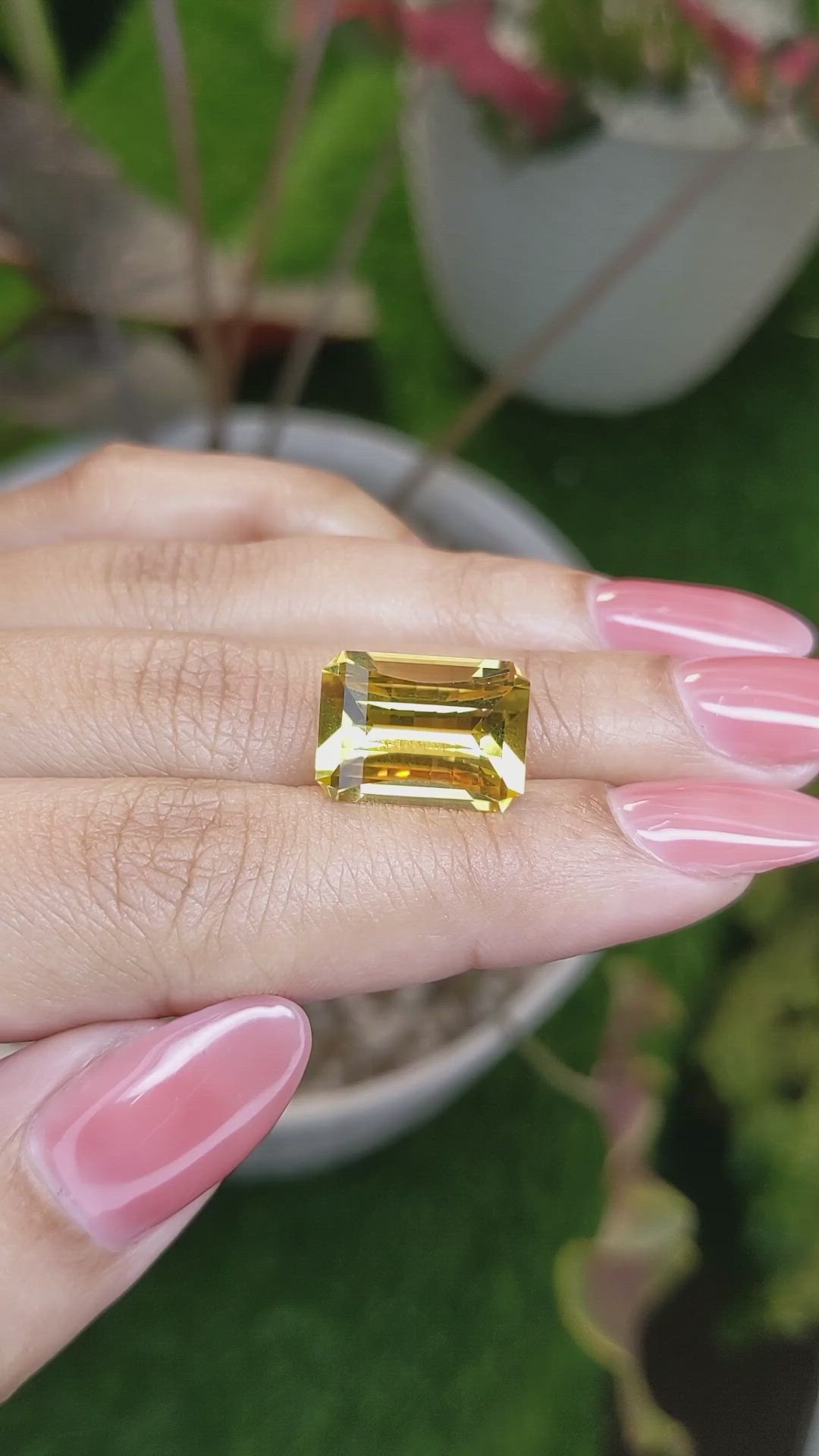 8.14 Ct. Yellow Citrine from Ceylon (Sri Lanka) Size Video