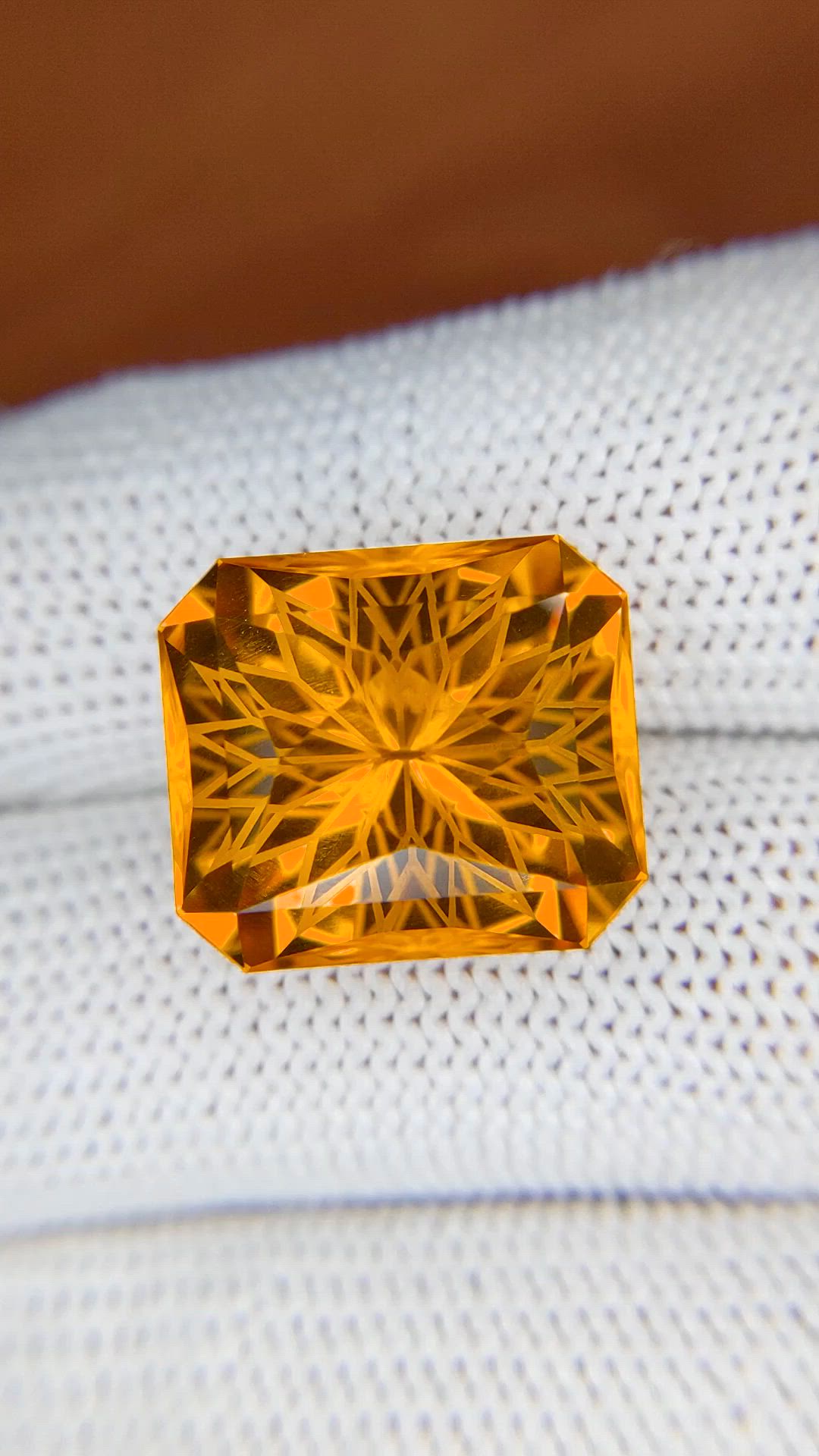 14.66 Ct. Orange Citrine from Ceylon (Sri Lanka) Size Video