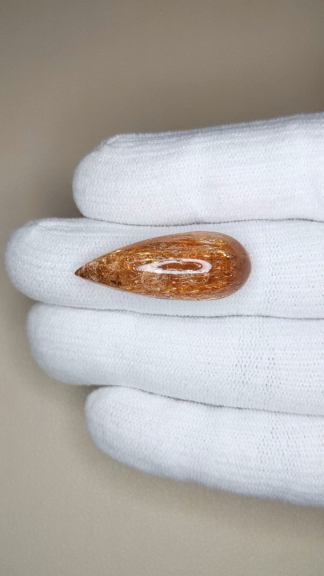29.22 Ct. Organish Brown Precious Topaz from Brazil Size Video