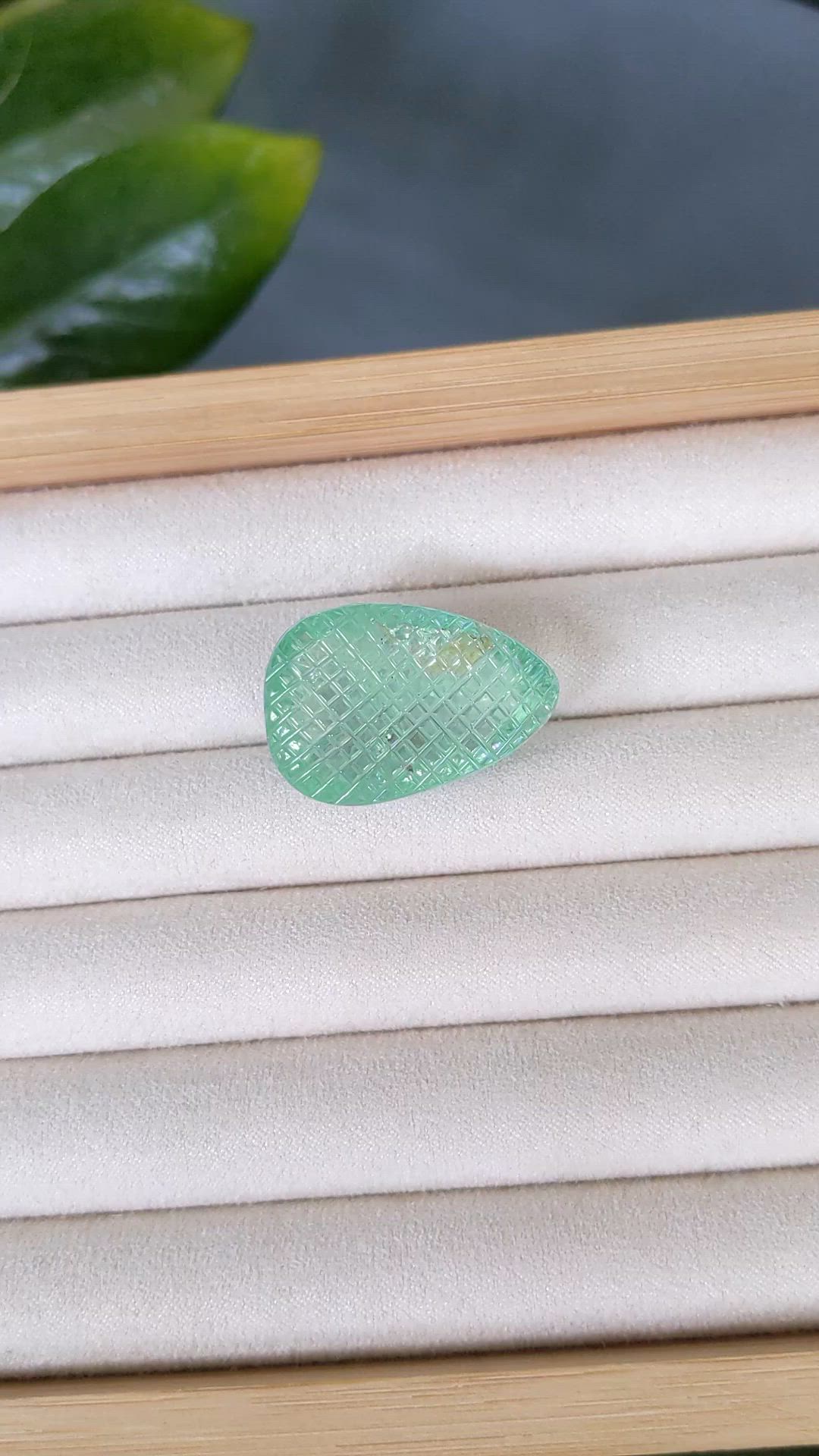 56.11 Ct. Mint Green Prasiolite from Brazil Size Video