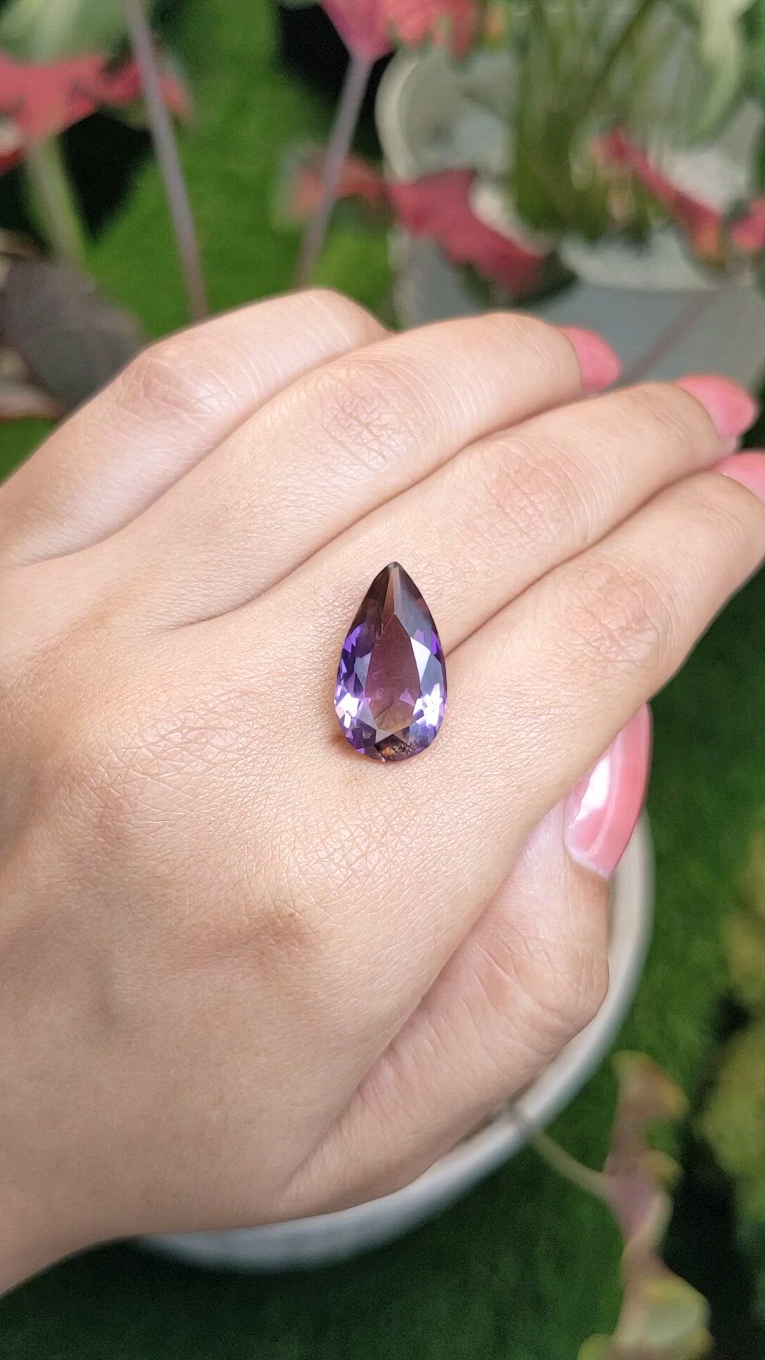 7.47 Ct. Bi Color Ametrine from Ceylon (Sri Lanka) Size Video