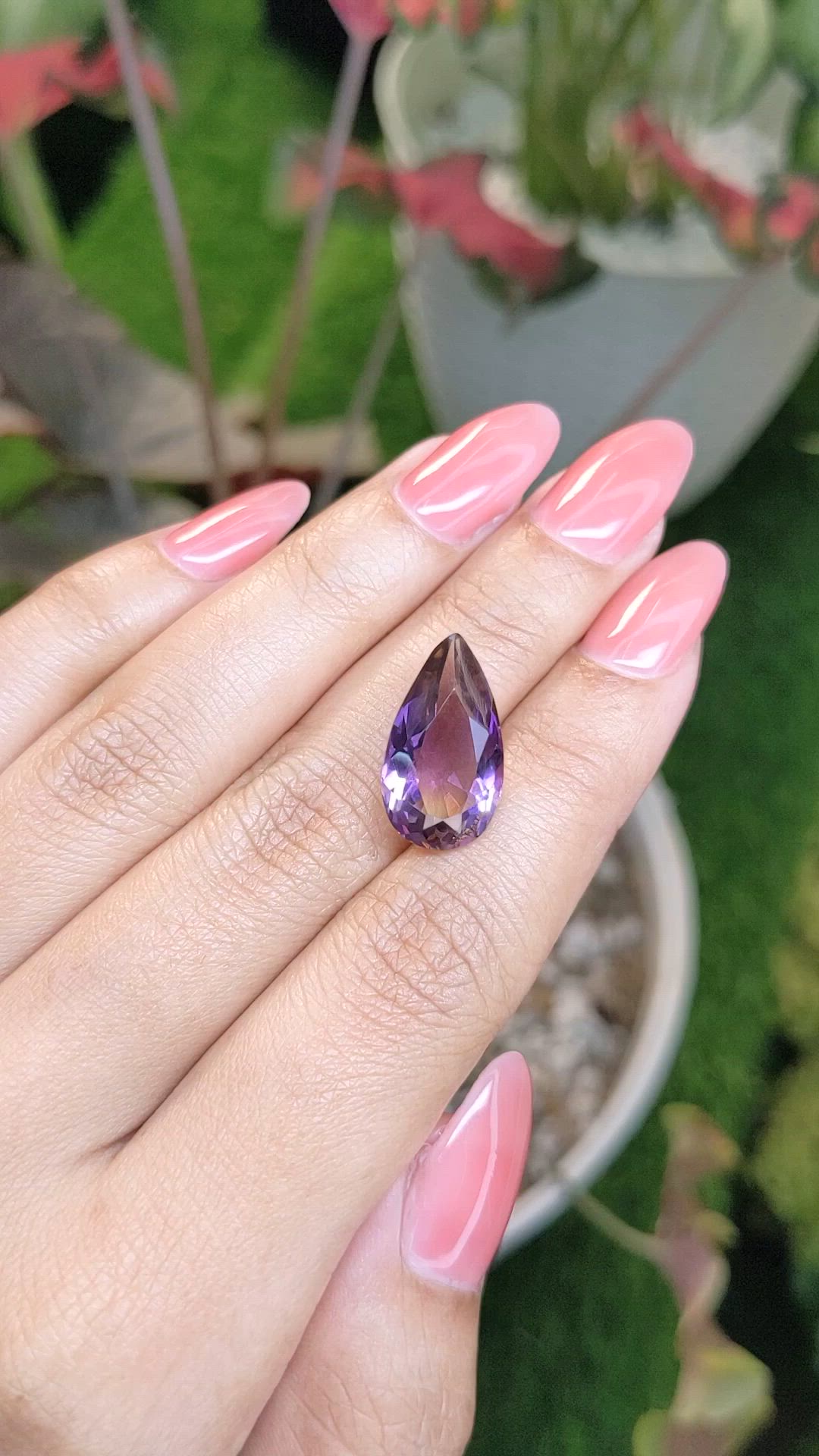 7.47 Ct. Bi Color Ametrine from Ceylon (Sri Lanka) Size Video