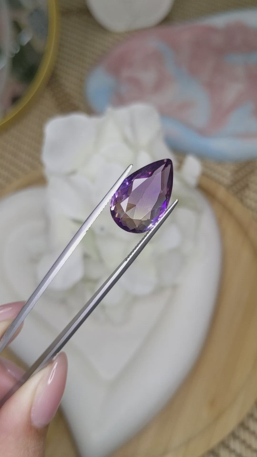 8.17 Ct. Bi Color Ametrine from Ceylon (Sri Lanka) Size Video