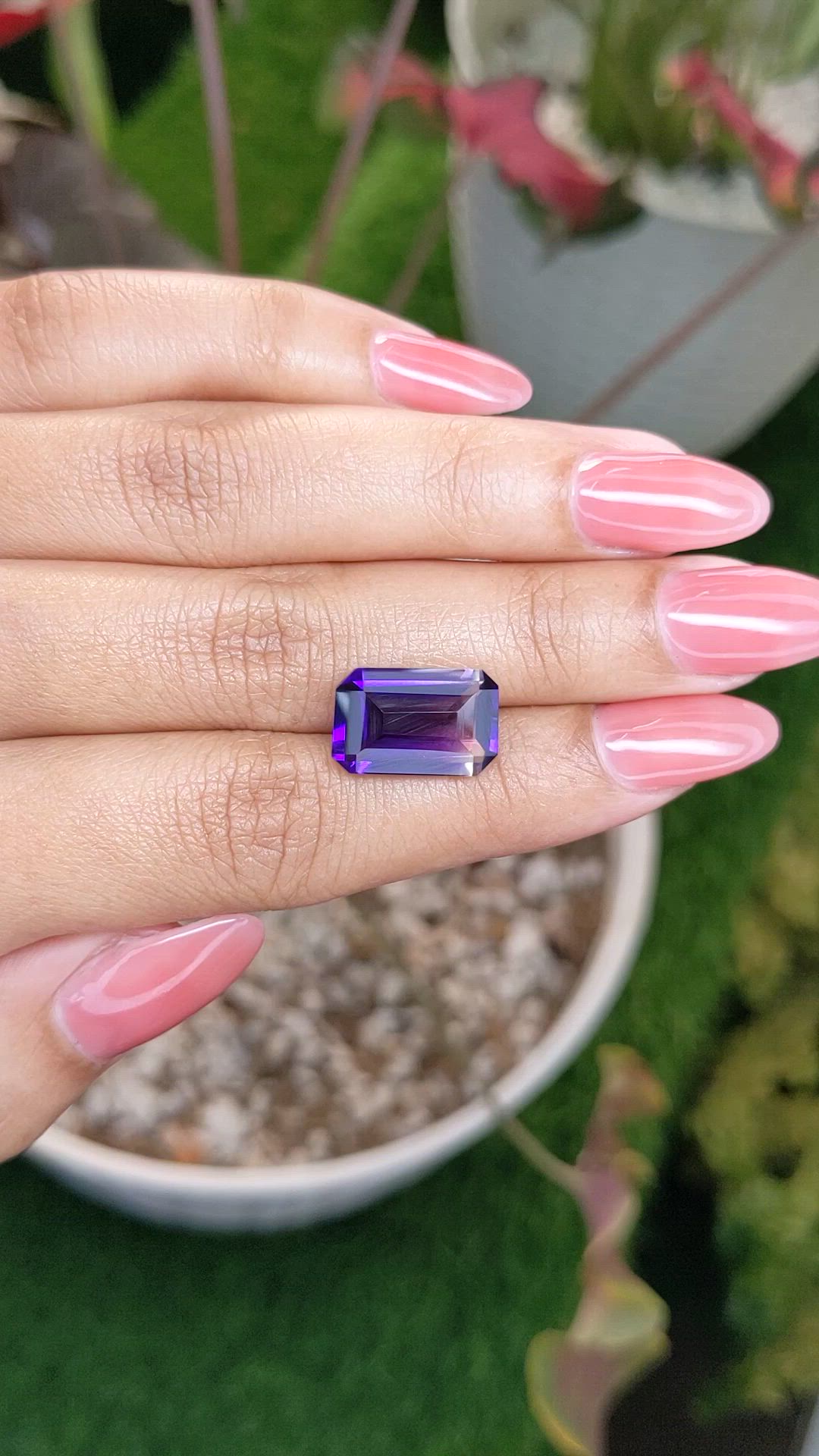 6.09 Ct. Bi Color Ametrine from Ceylon (Sri Lanka) Size Video