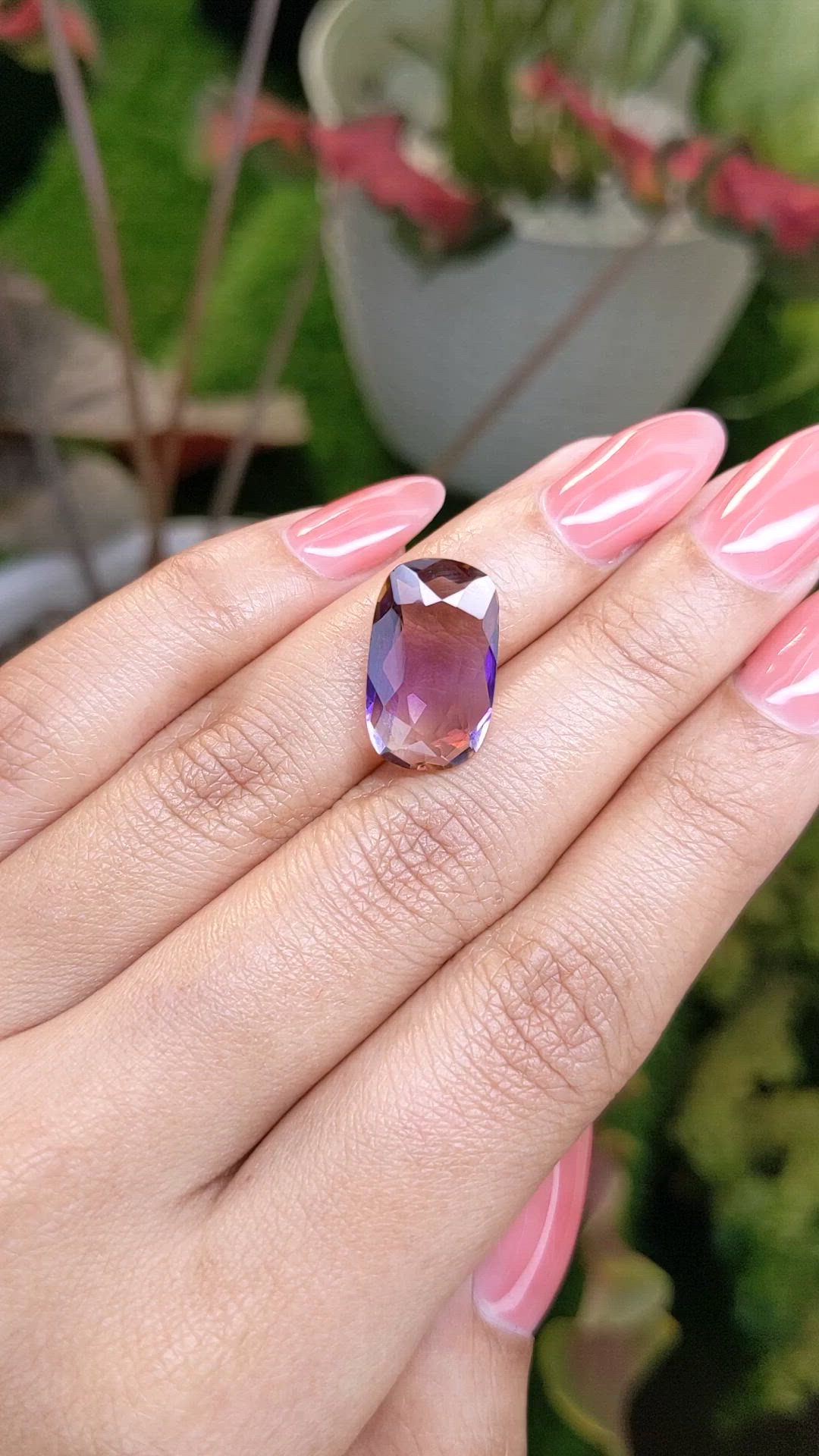 5.98 Ct. Bi Color Ametrine from Ceylon (Sri Lanka) Size Video