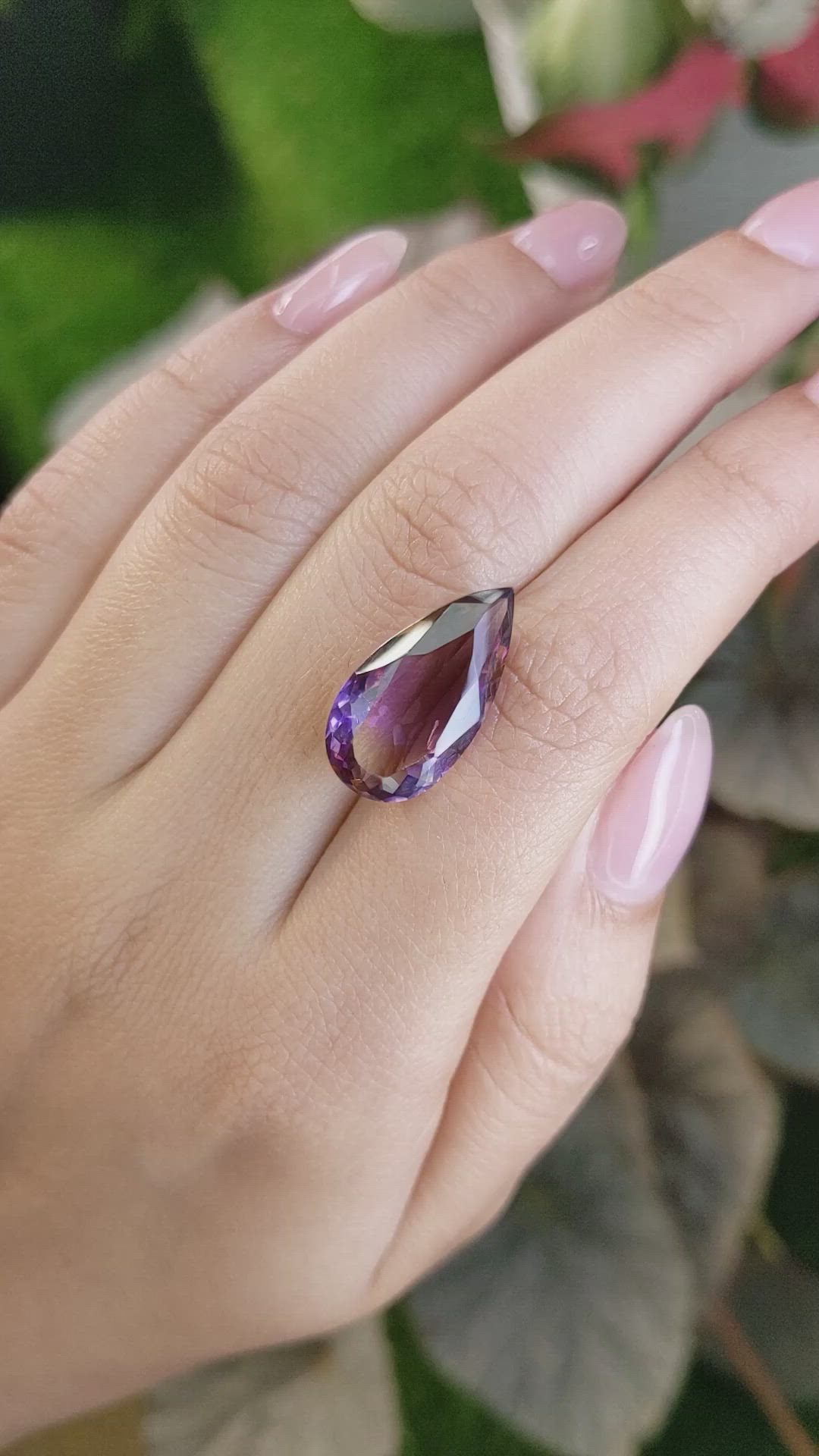 8.14 Ct. Bi Color Ametrine from Ceylon (Sri Lanka) Size Video