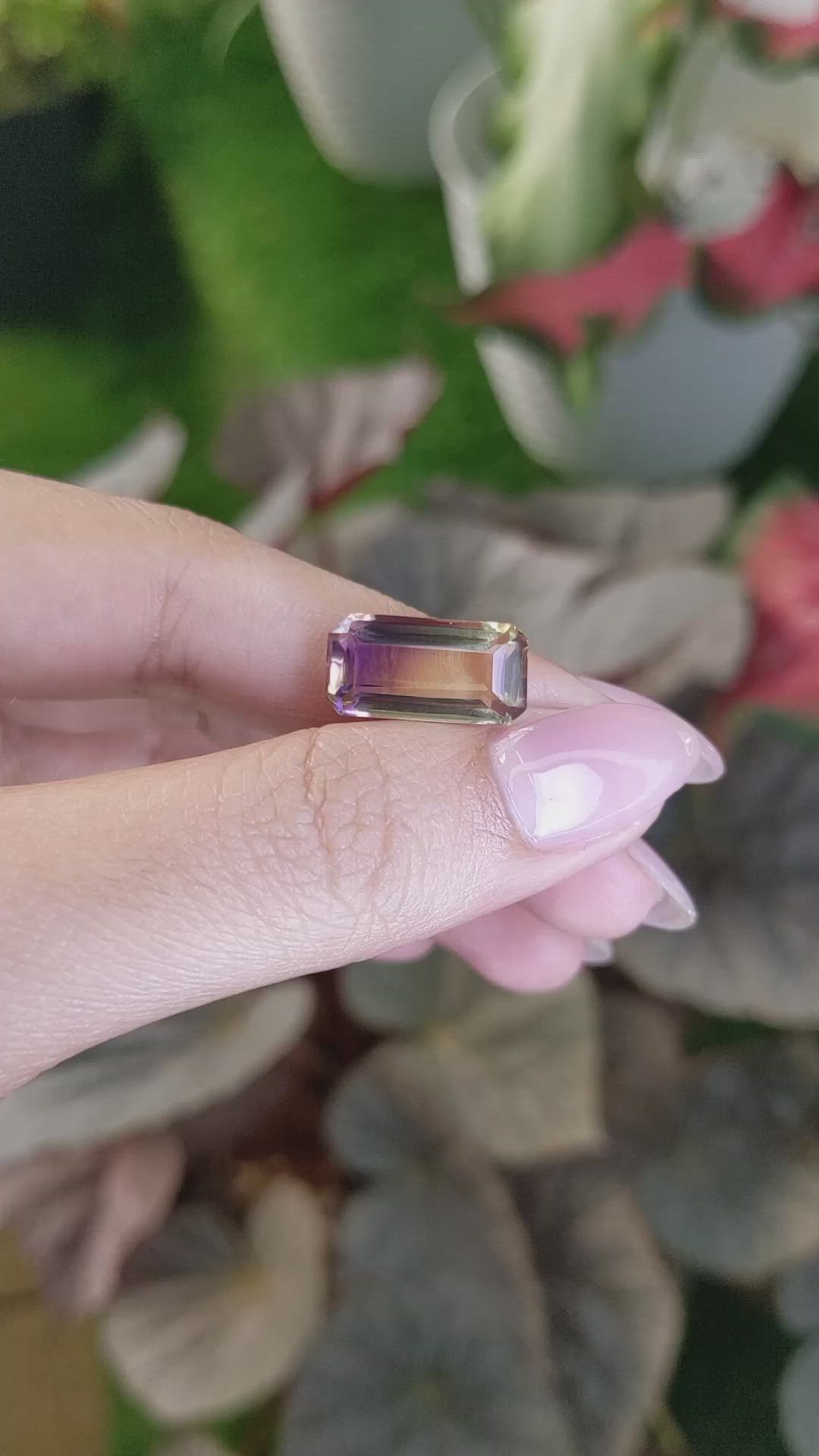 5.85 Ct. Bi Color Ametrine from Ceylon (Sri Lanka) Size Video