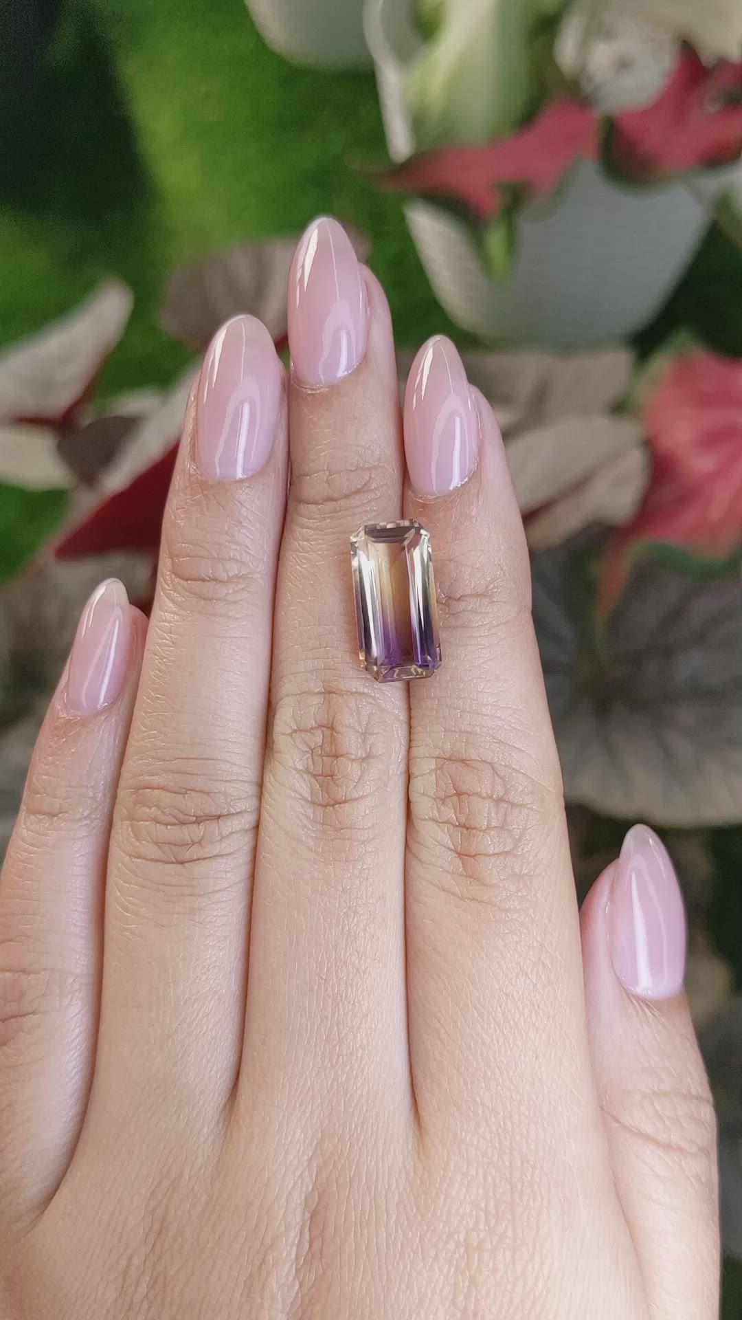 5.85 Ct. Bi Color Ametrine from Ceylon (Sri Lanka) Size Video