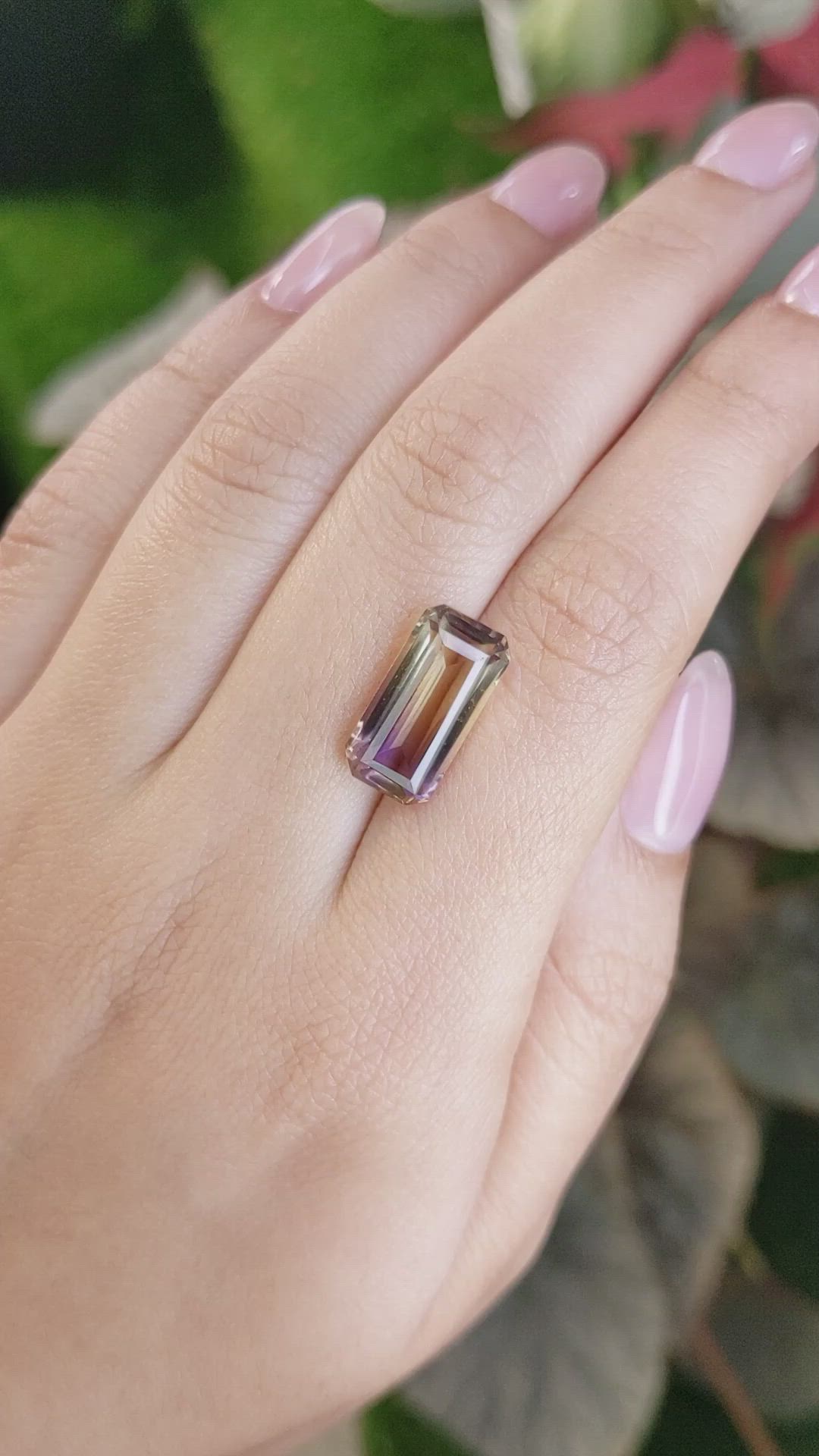 5.85 Ct. Bi Color Ametrine from Ceylon (Sri Lanka) Size Video