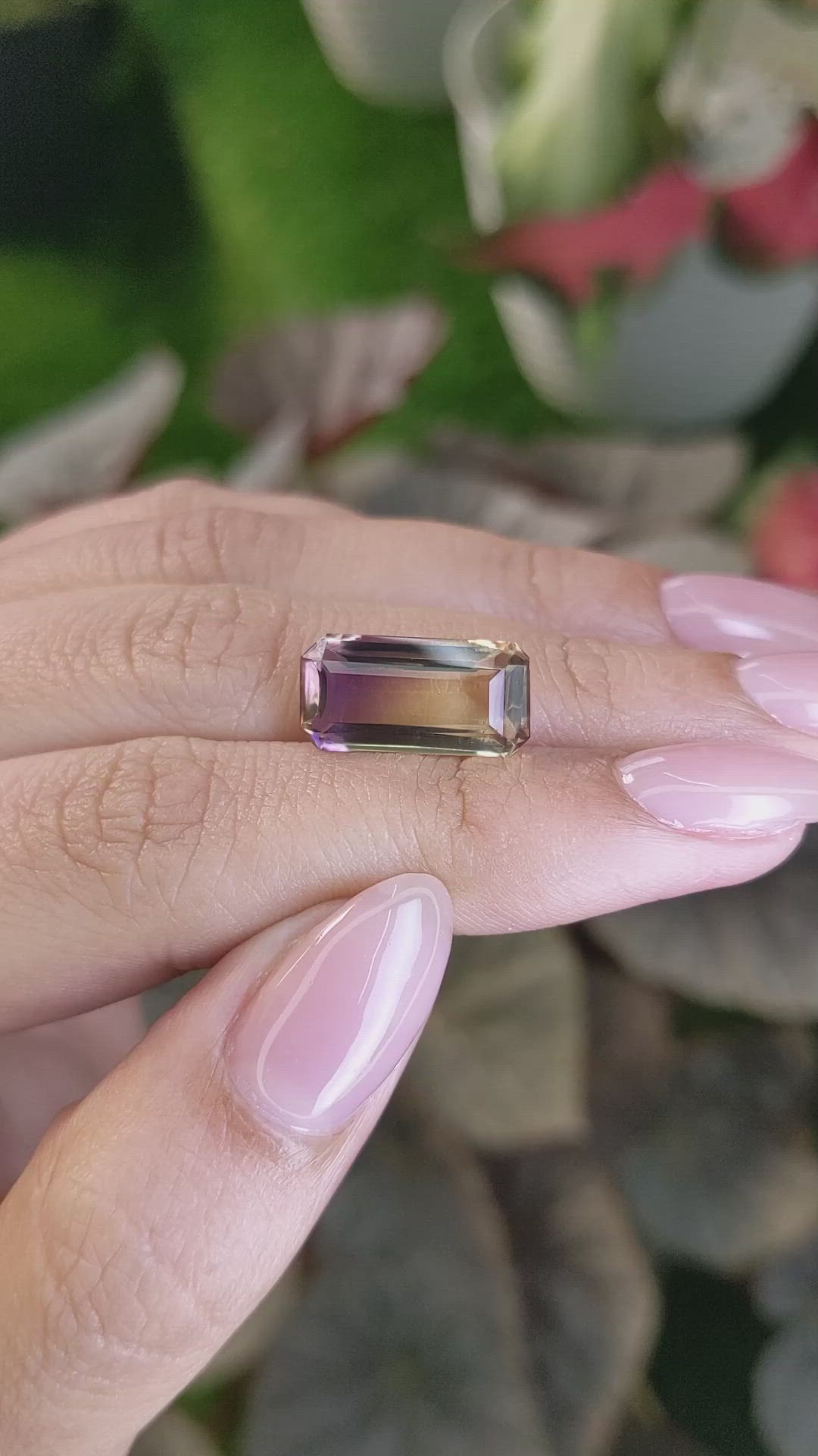 5.85 Ct. Bi Color Ametrine from Ceylon (Sri Lanka) Size Video