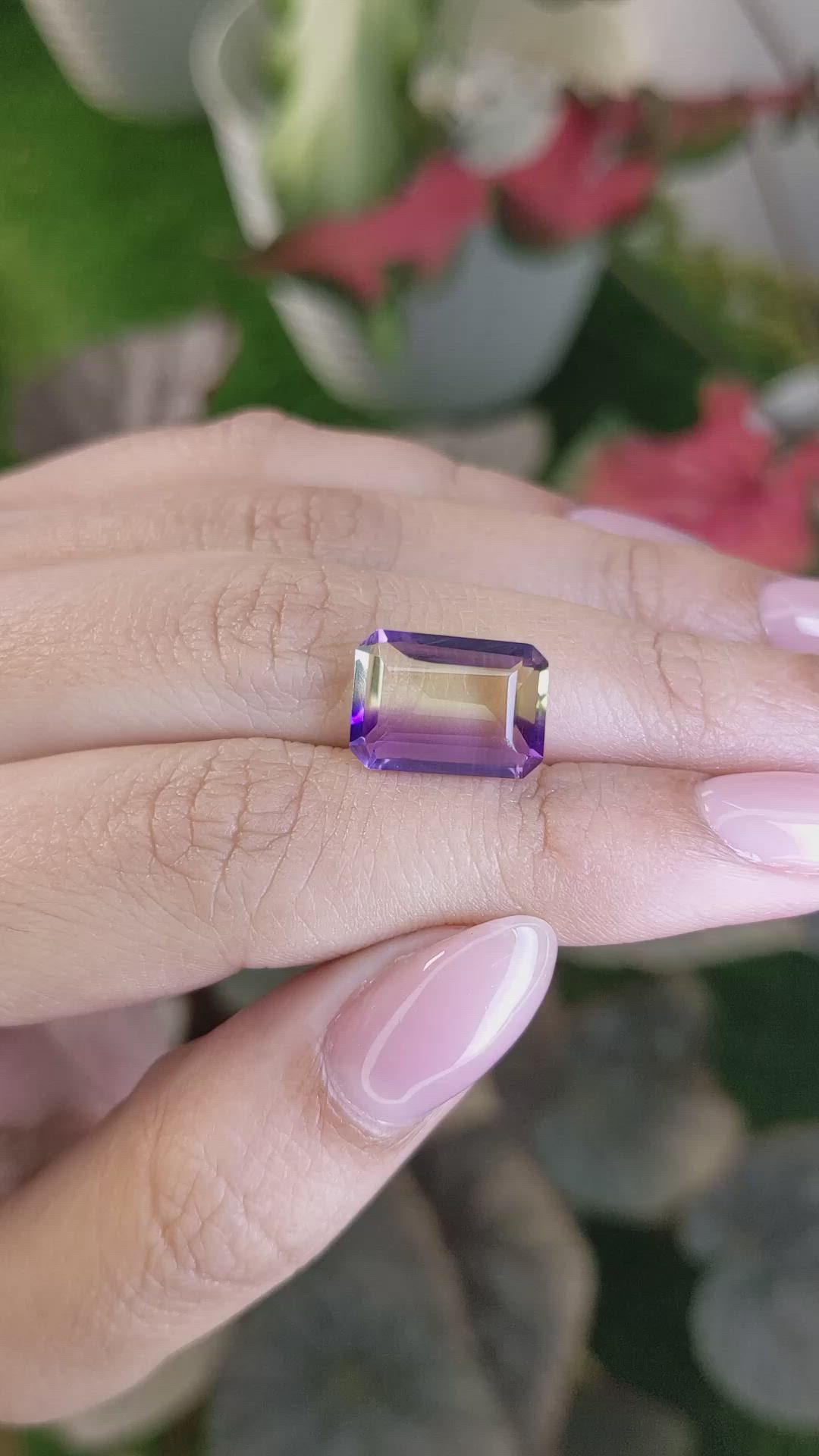 4.79 Ct. Bi Color Ametrine from Ceylon (Sri Lanka) Size Video