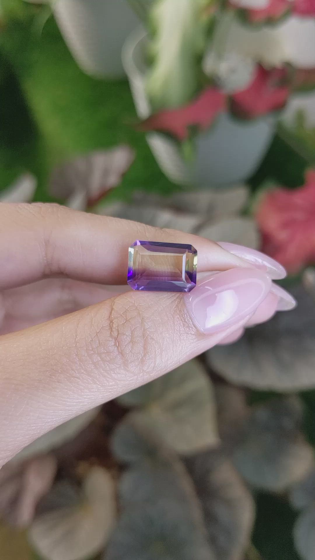 4.79 Ct. Bi Color Ametrine from Ceylon (Sri Lanka) Size Video