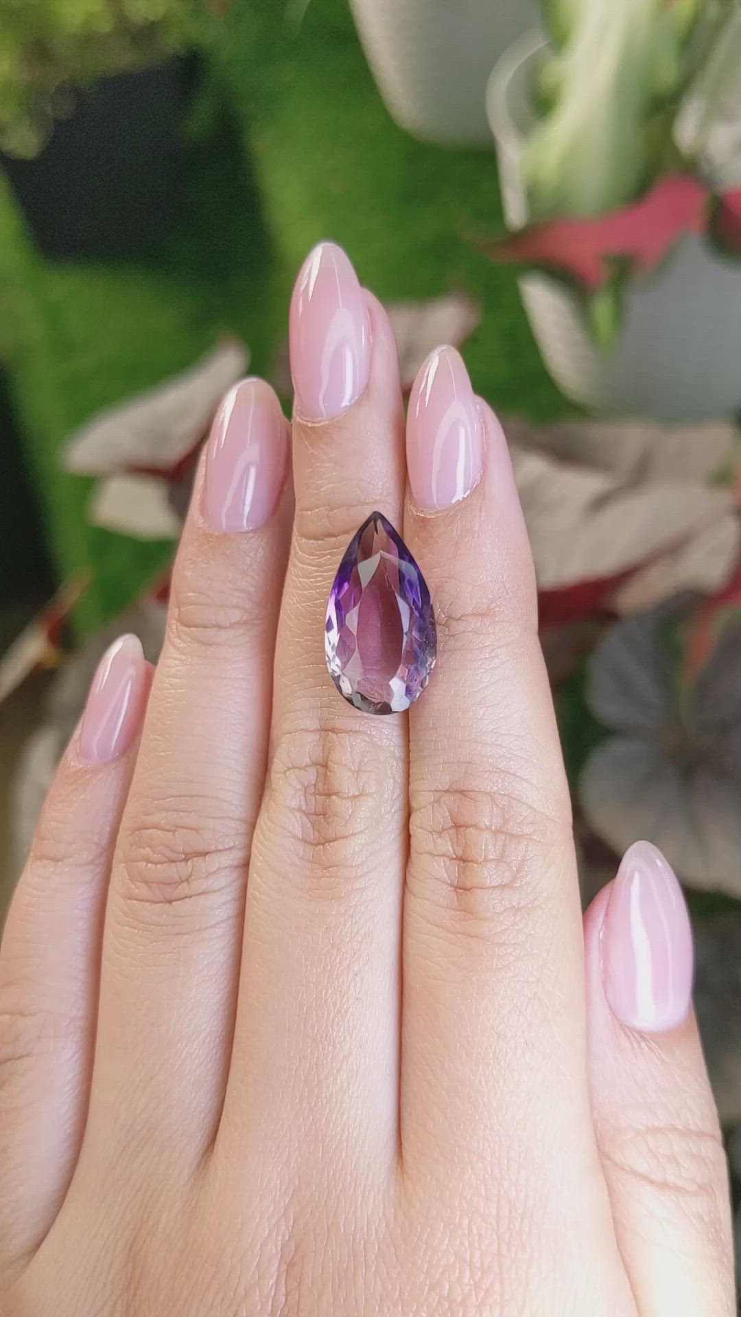 7.63 Ct. Bi Color Ametrine from Ceylon (Sri Lanka) Size Video