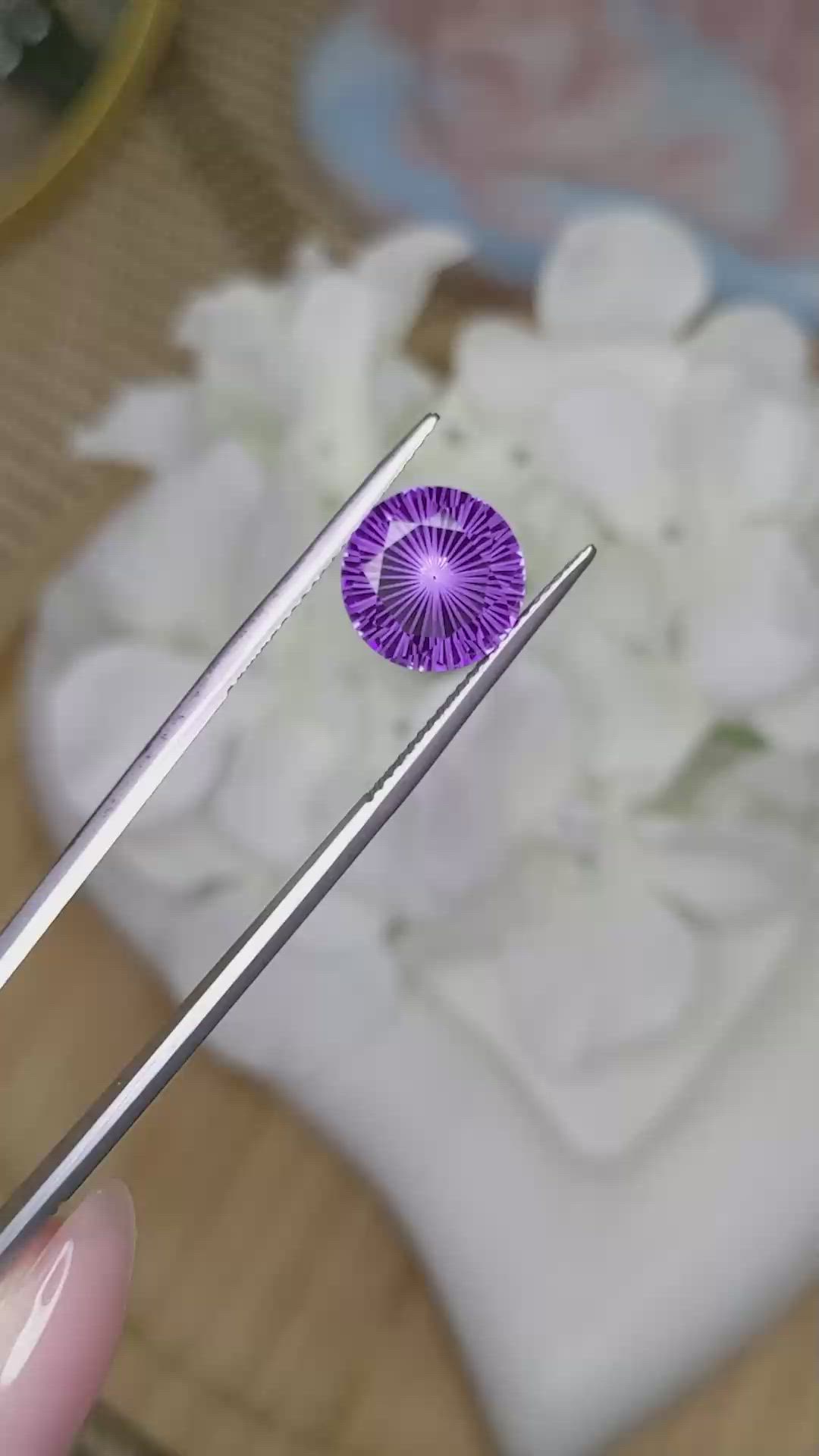 3.03 Ct. Purple Amethyst from Ceylon (Sri Lanka) Size Video