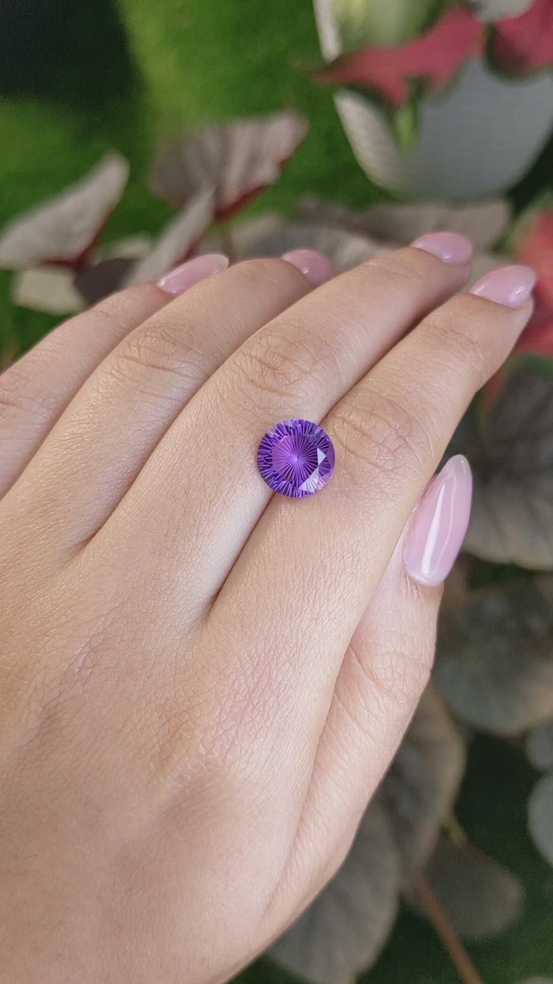 3.03 Ct. Purple Amethyst from Ceylon (Sri Lanka) Size Video