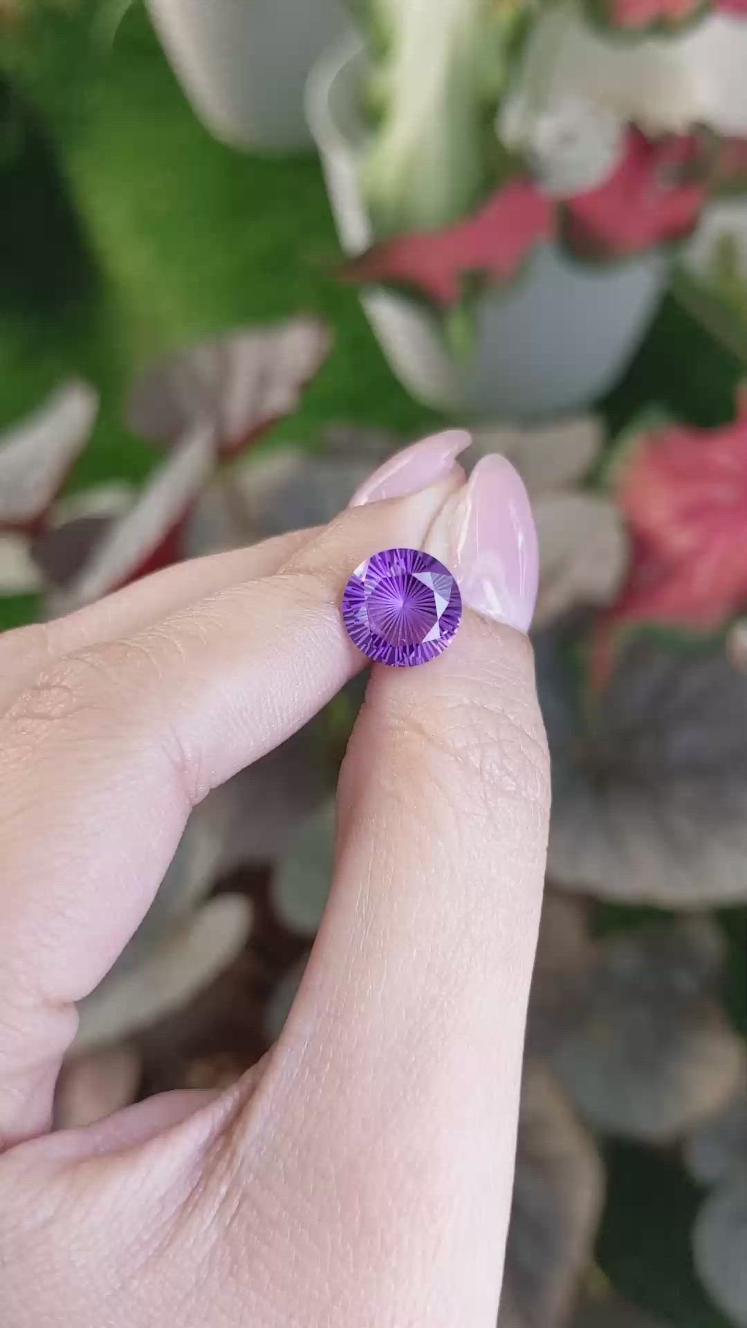 3.03 Ct. Purple Amethyst from Ceylon (Sri Lanka) Size Video