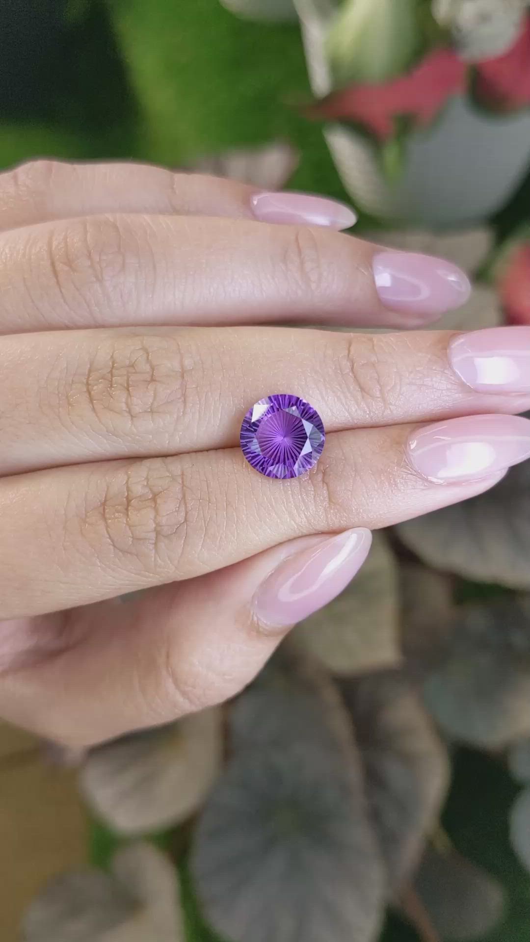 3.03 Ct. Purple Amethyst from Ceylon (Sri Lanka) Size Video