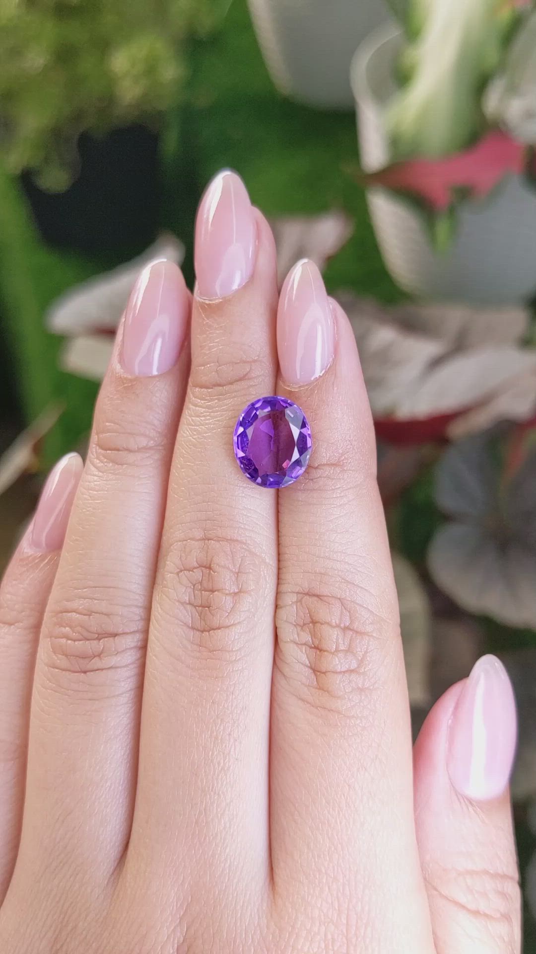 4.00 Ct. Purple Amethyst from Ceylon (Sri Lanka) Size Video