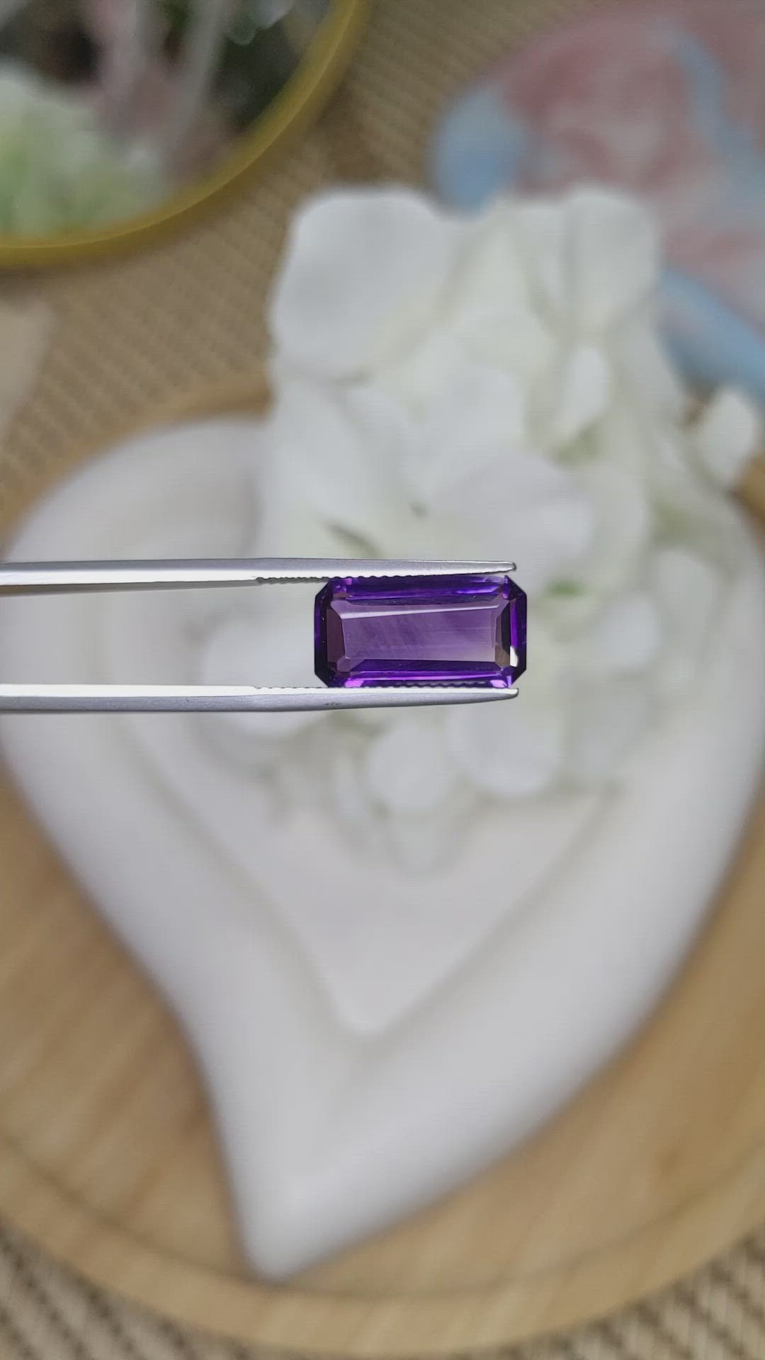 5.22 Ct. Purple Amethyst from Ceylon (Sri Lanka) Size Video