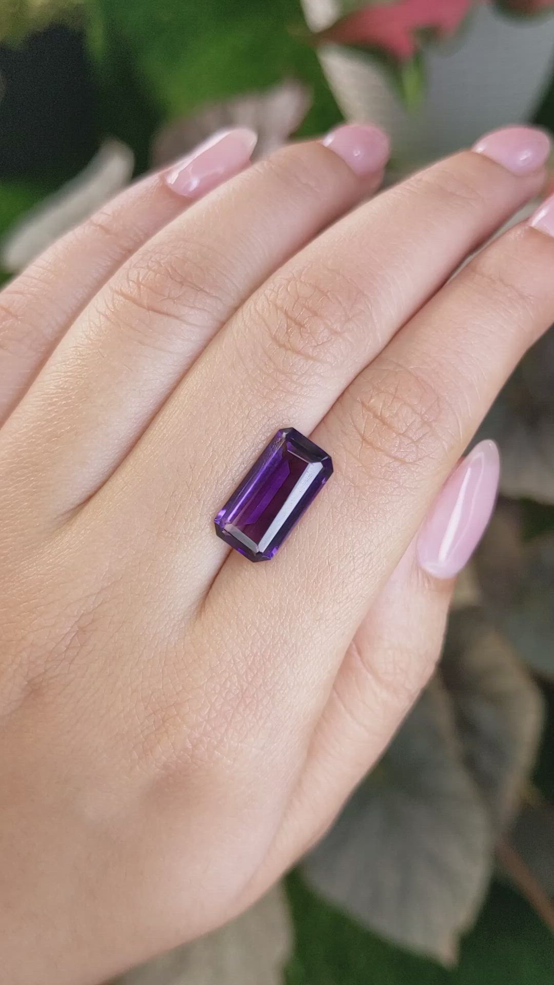5.22 Ct. Purple Amethyst from Ceylon (Sri Lanka) Size Video