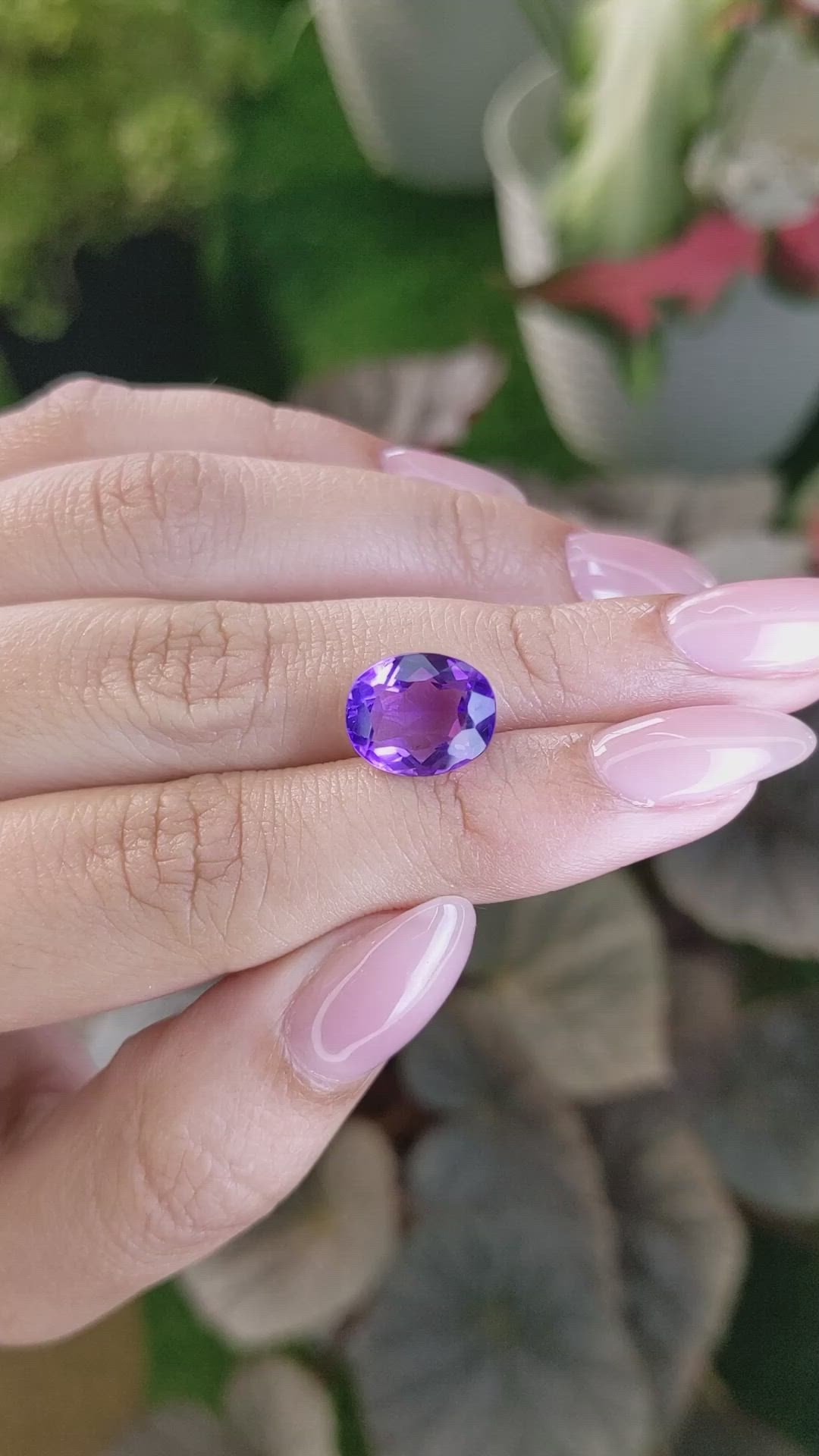 4.06 Ct. Purple Amethyst from Ceylon (Sri Lanka) Size Video