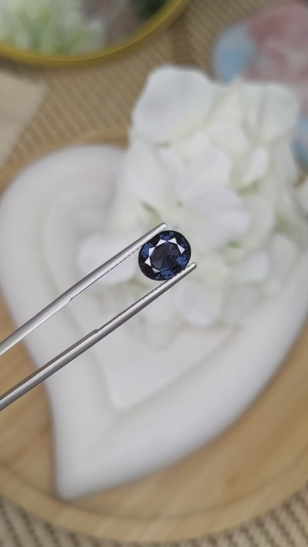 2.46 Ct. Blue Spinel from Ceylon (Sri Lanka) Size Video