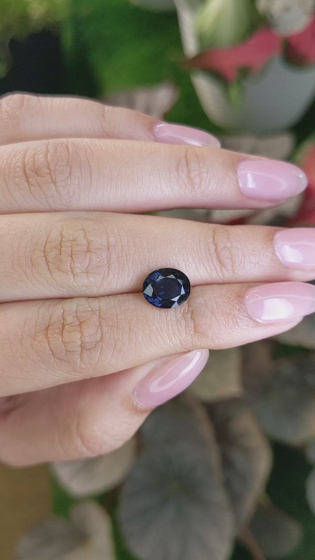 2.46 Ct. Blue Spinel from Ceylon (Sri Lanka) Size Video