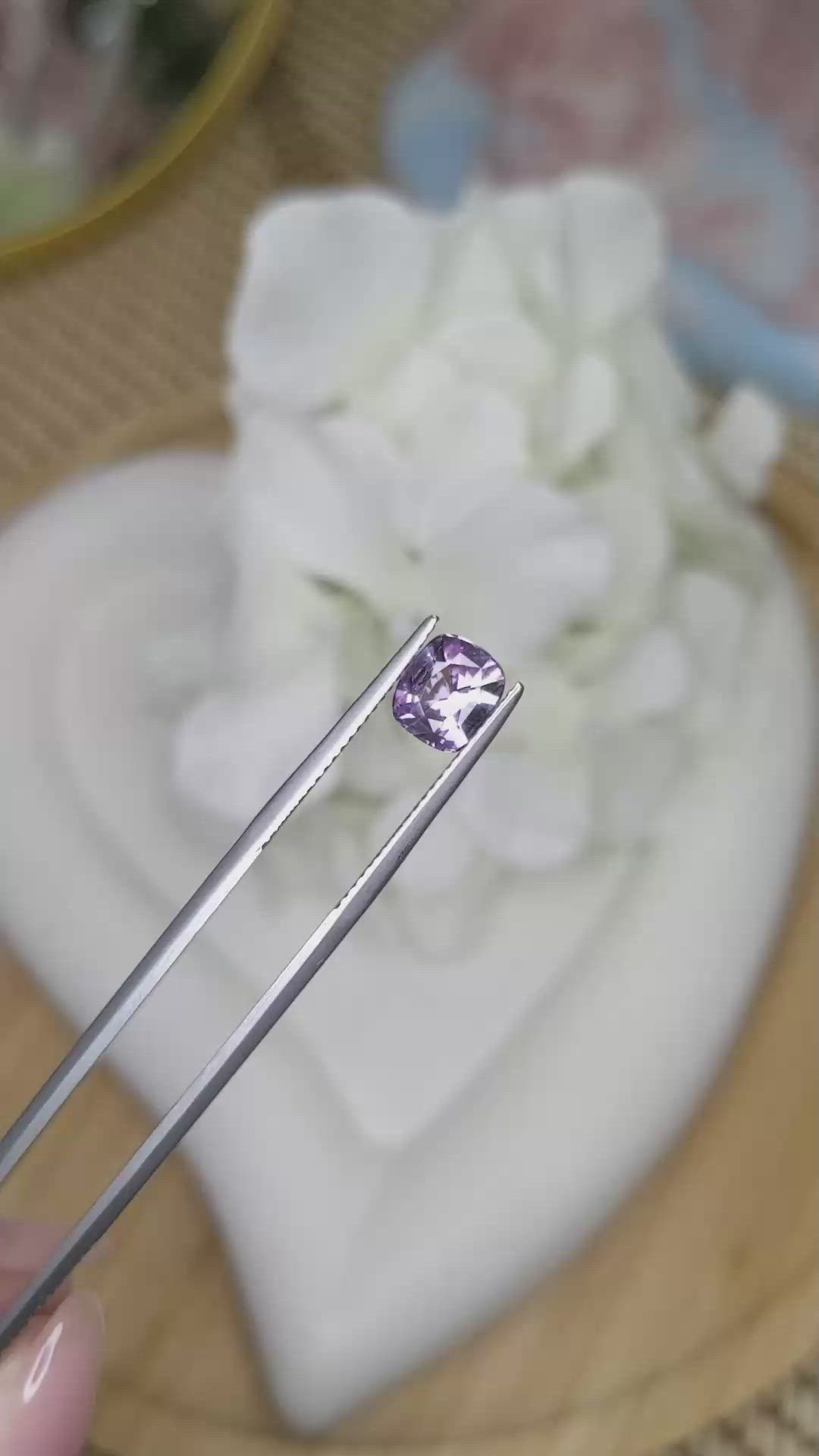 1.35 Ct. Purple Spinel from Ceylon (Sri Lanka) Size Video