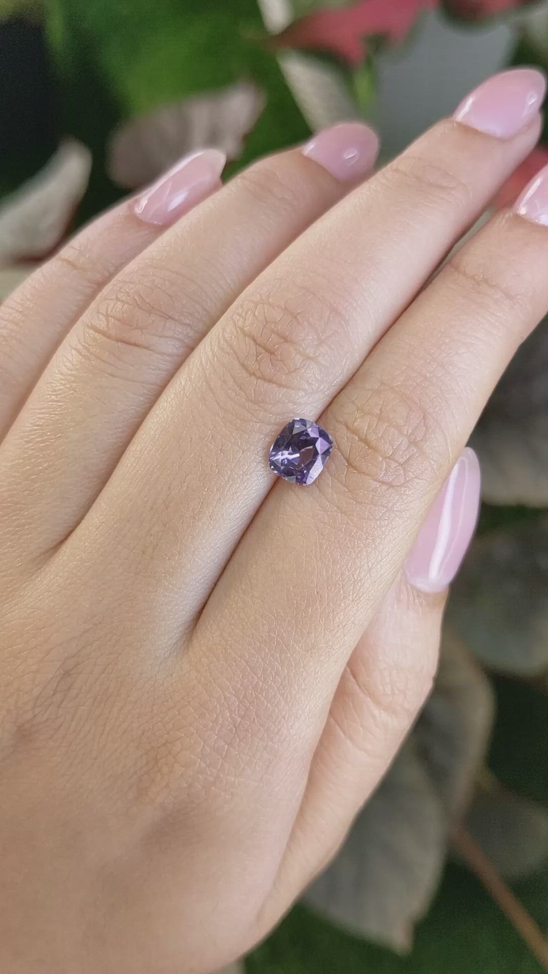 1.35 Ct. Purple Spinel from Ceylon (Sri Lanka) Size Video