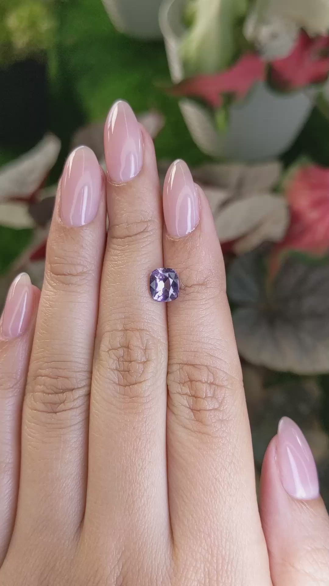 1.35 Ct. Purple Spinel from Ceylon (Sri Lanka) Size Video