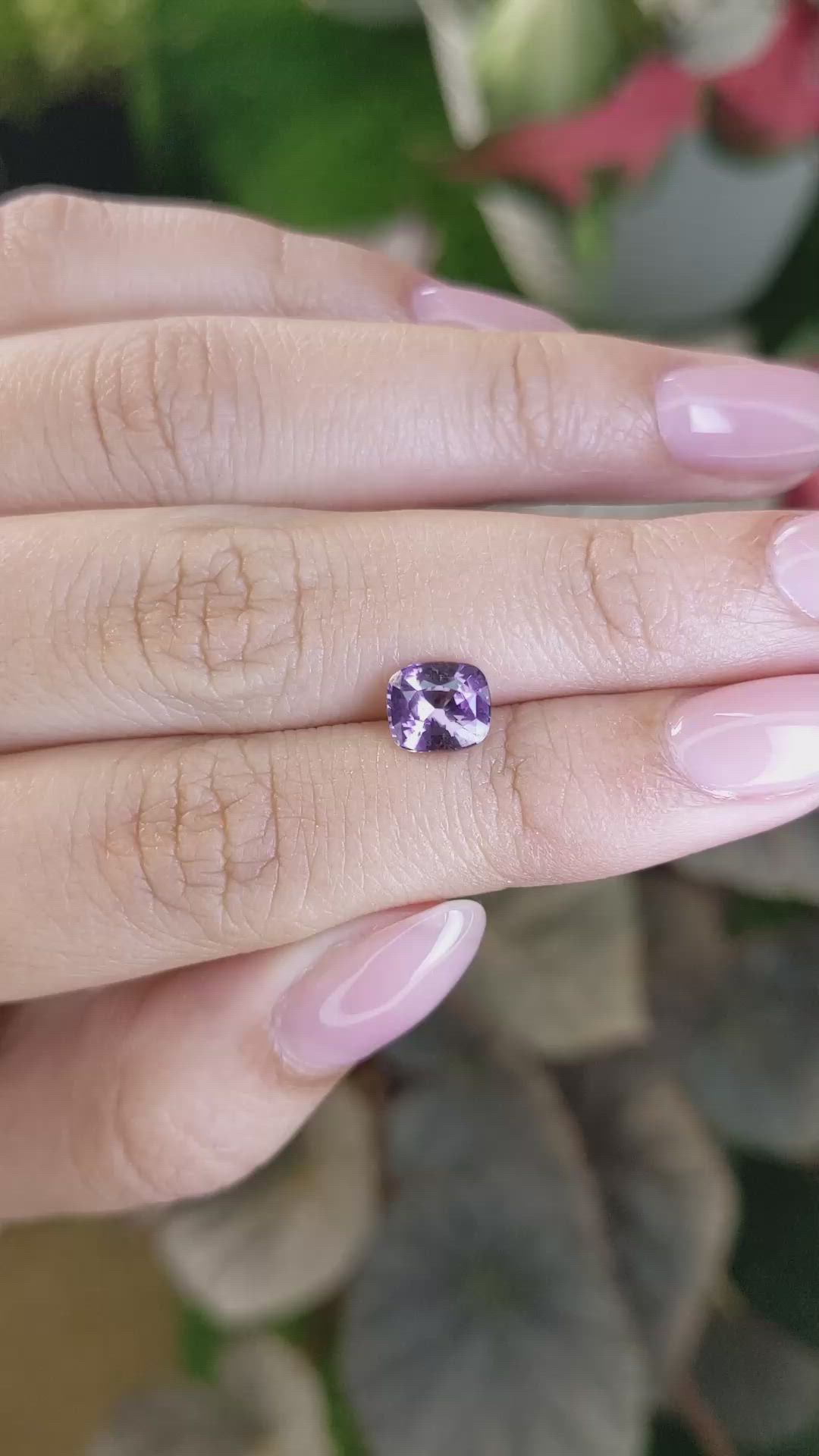 1.35 Ct. Purple Spinel from Ceylon (Sri Lanka) Size Video