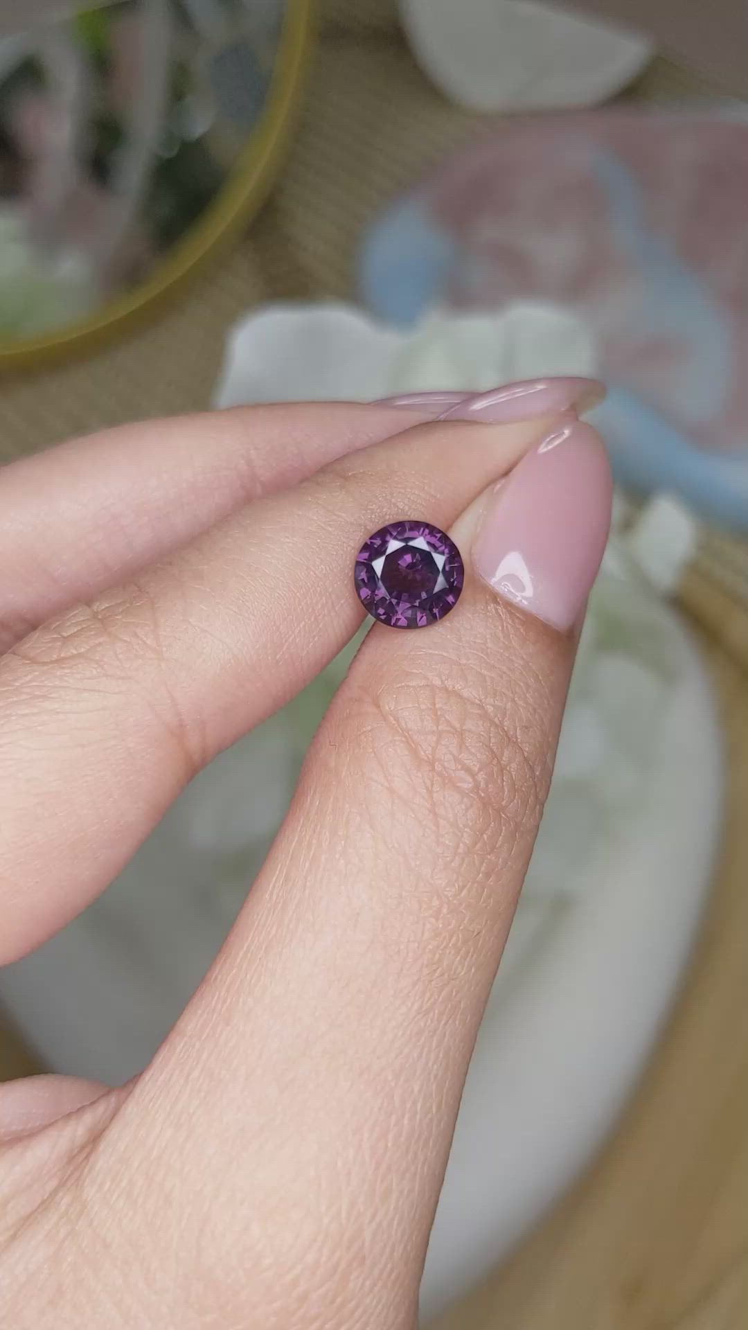 2.02 Ct. Pinkish Purple Spinel from Ceylon (Sri Lanka) Size Video