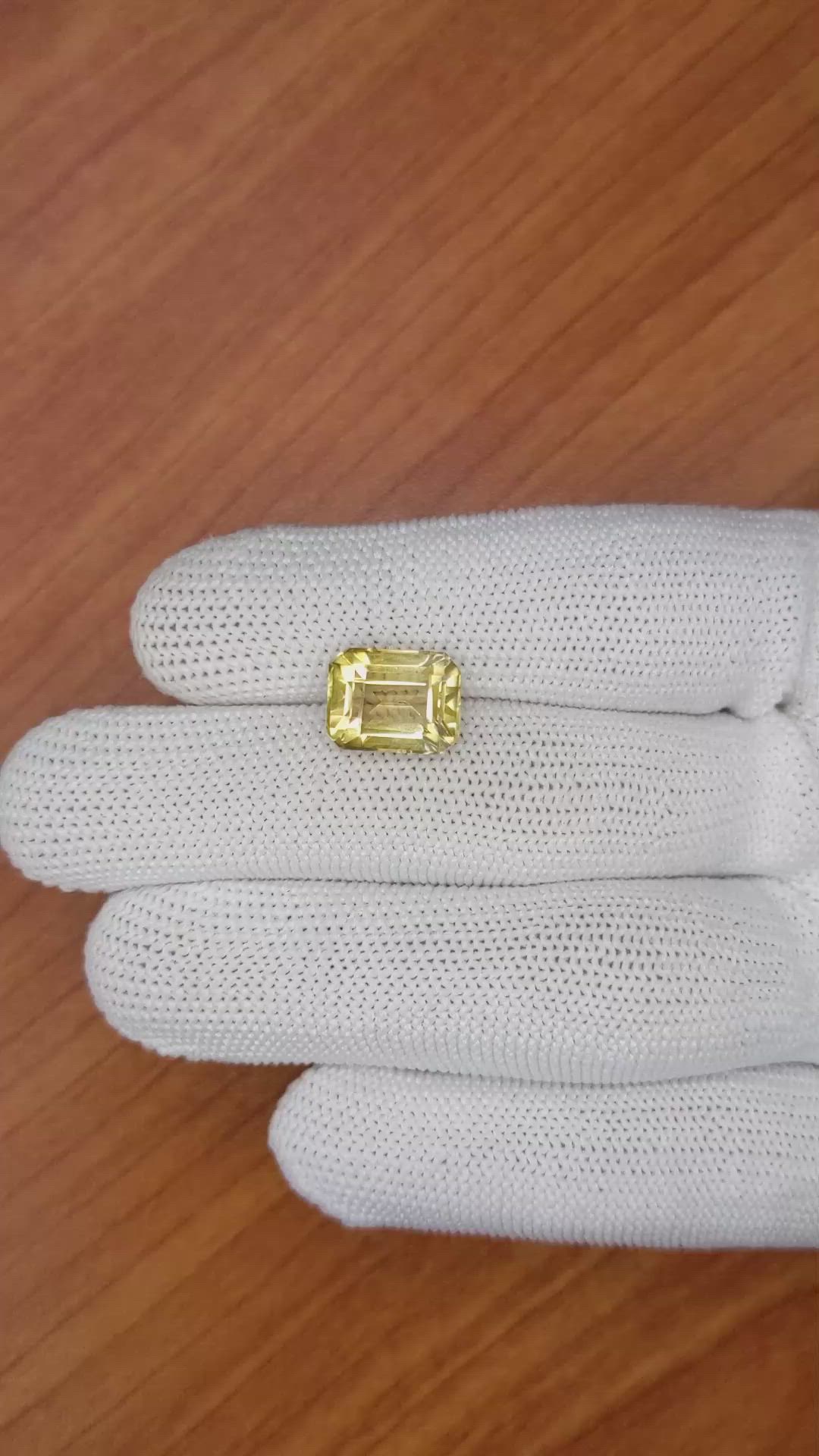 5.91 Ct. Yellow Citrine from Ceylon (Sri Lanka) Size Video