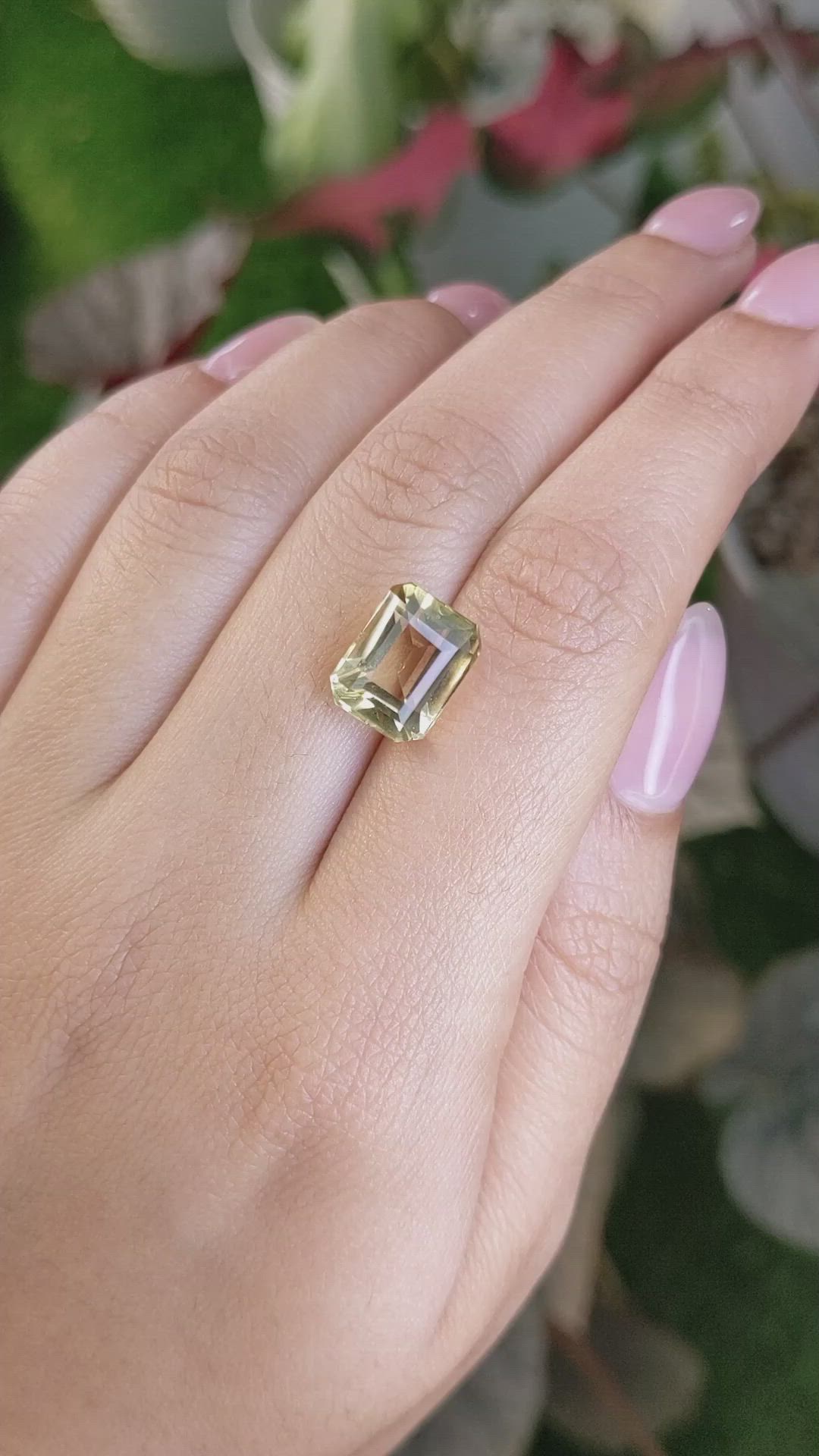 5.91 Ct. Yellow Citrine from Ceylon (Sri Lanka) Size Video