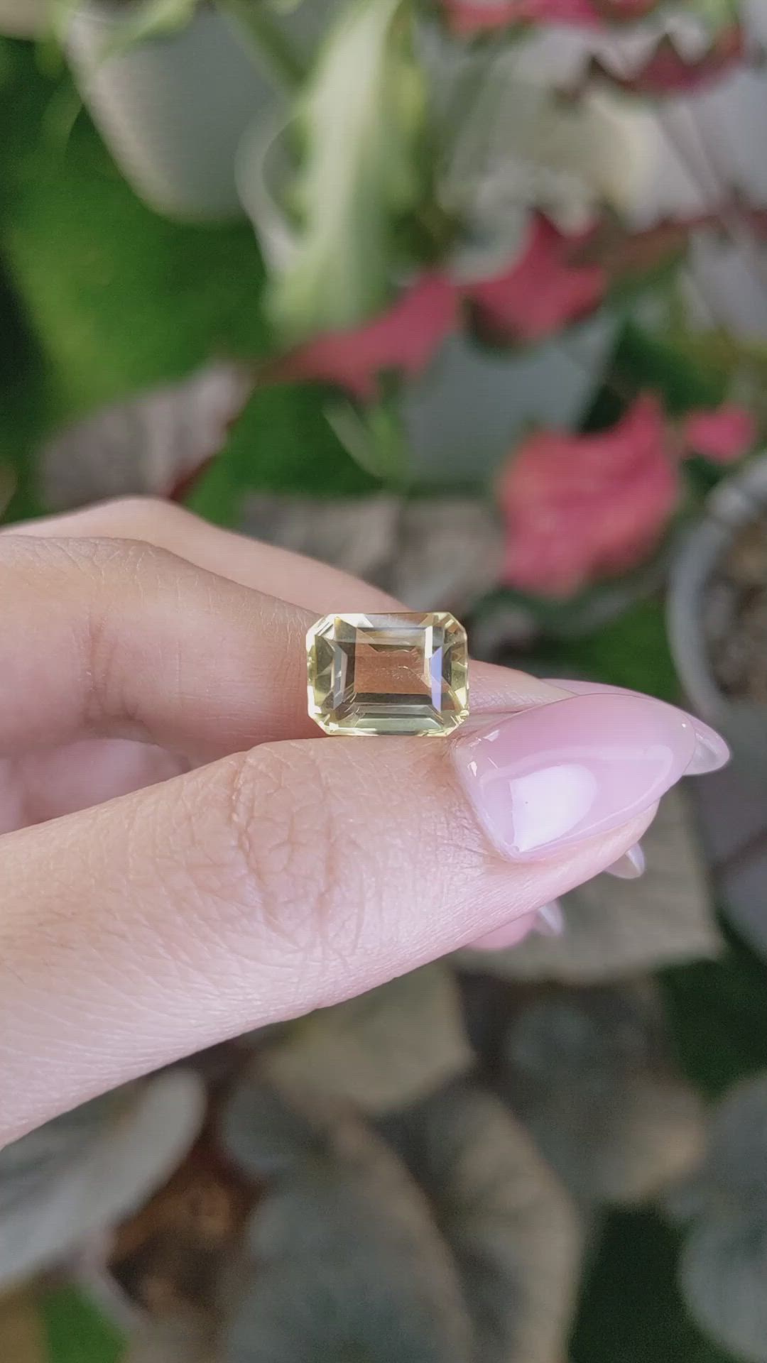 5.91 Ct. Yellow Citrine from Ceylon (Sri Lanka) Size Video