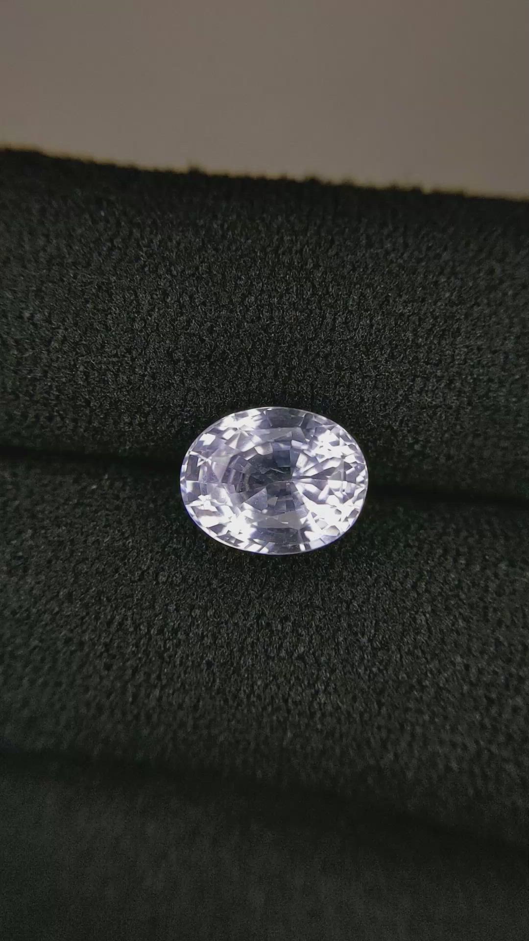 3.21 Ct. White Spinel from Burma (Myanmar) Size Video