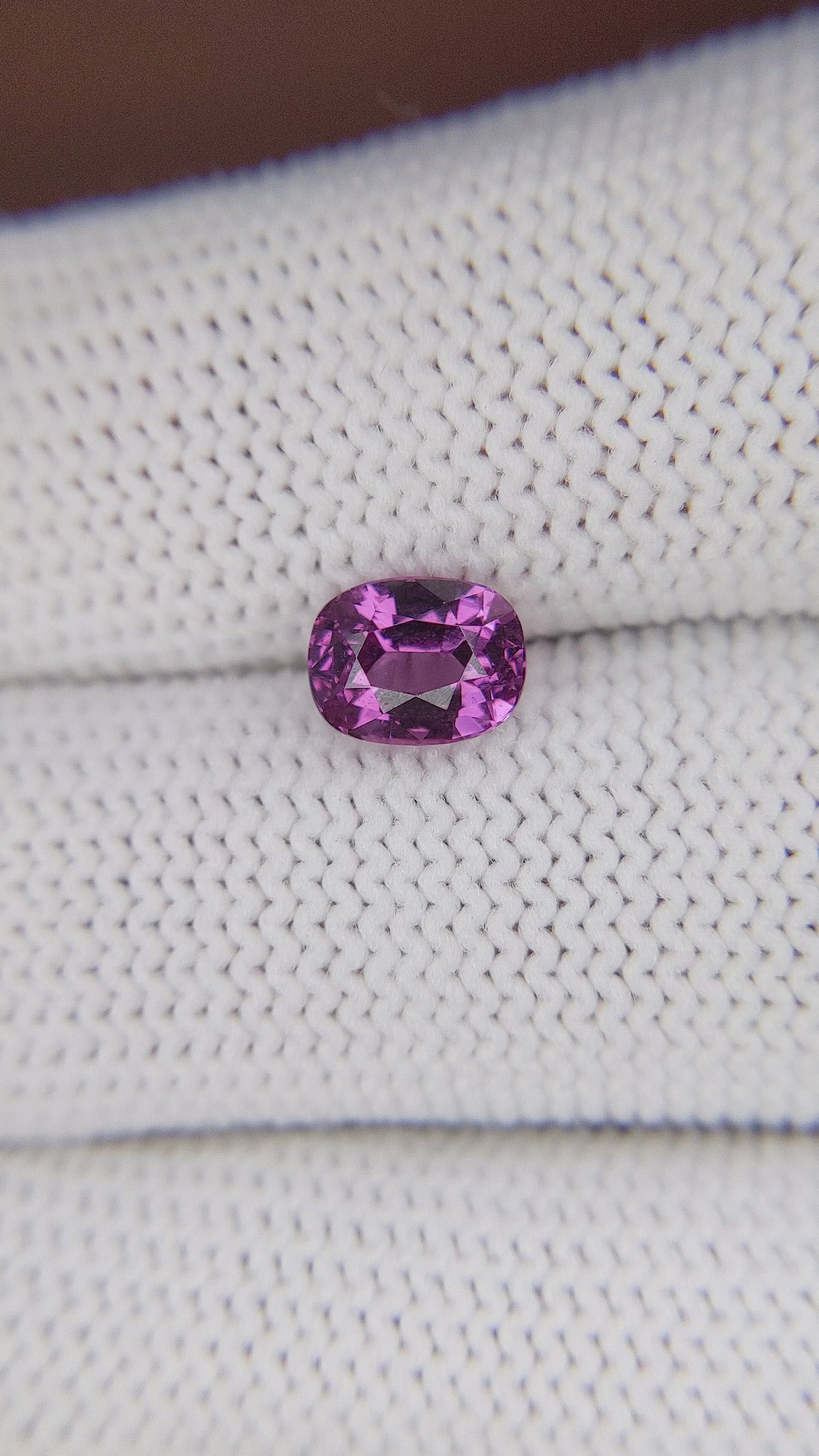 1.56 Ct. Pinkish Purple Rhodolite Garnet from Ceylon (Sri Lanka) Size Video