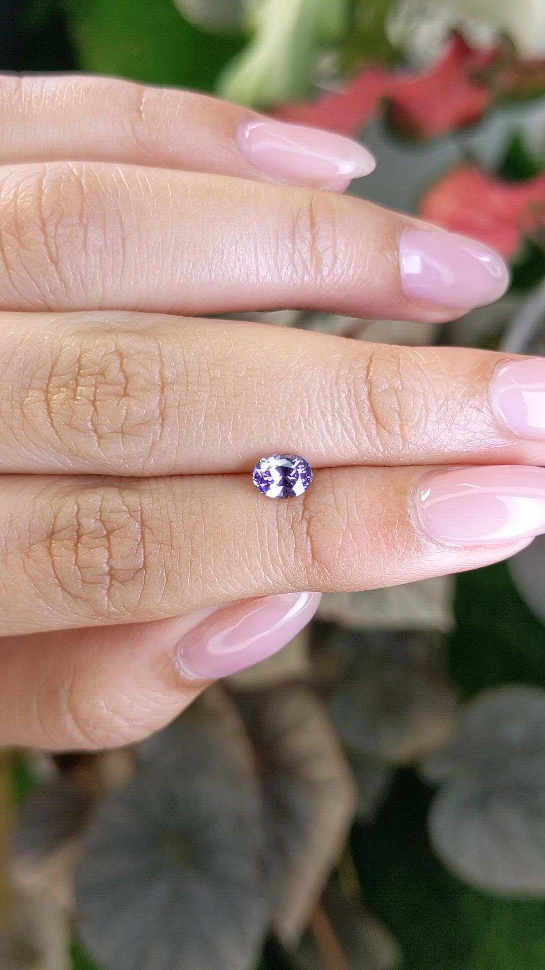 0.70 Ct. Purple Spinel from Ceylon (Sri Lanka) Size Video