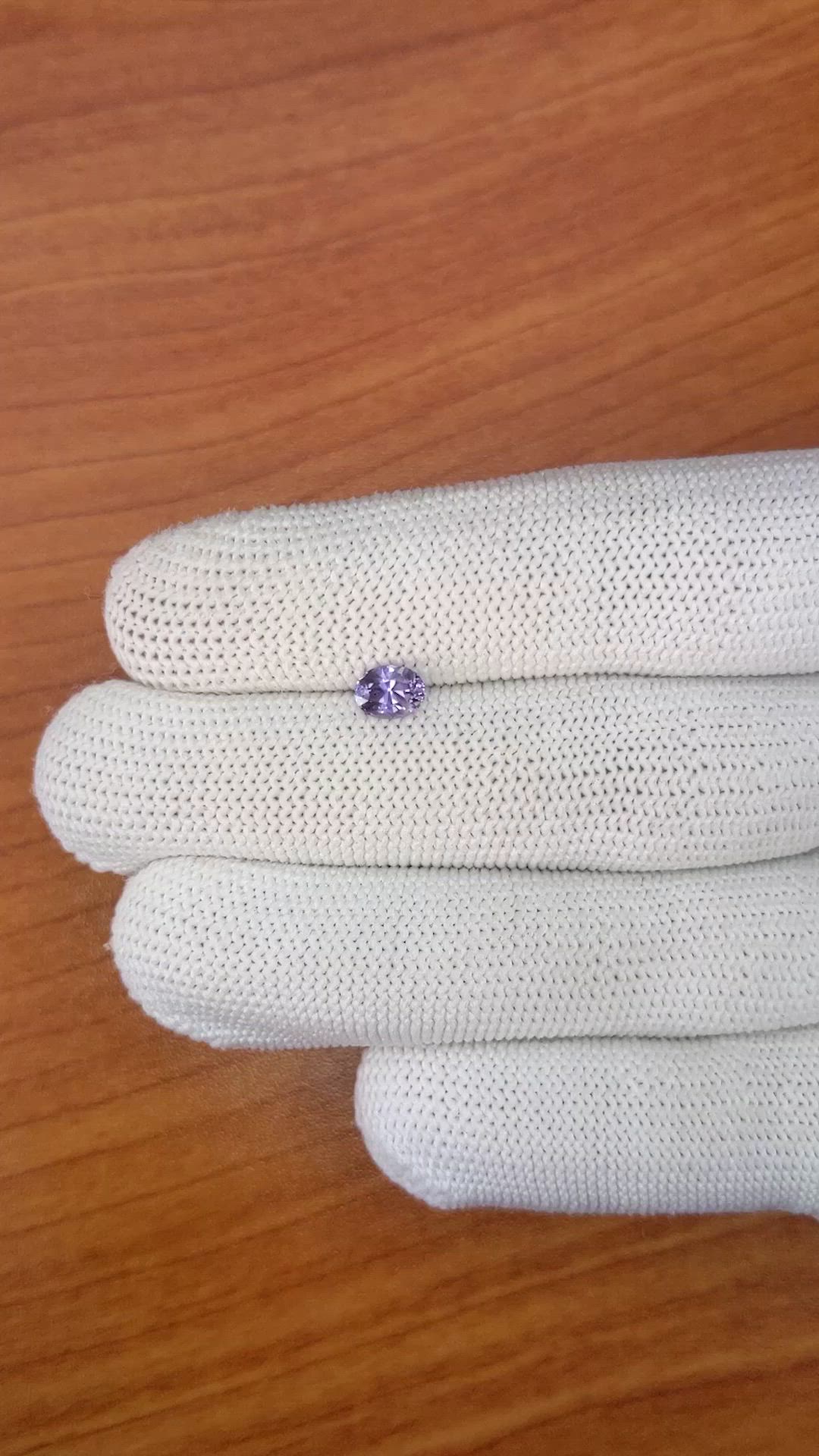 0.70 Ct. Purple Spinel from Ceylon (Sri Lanka) Size Video