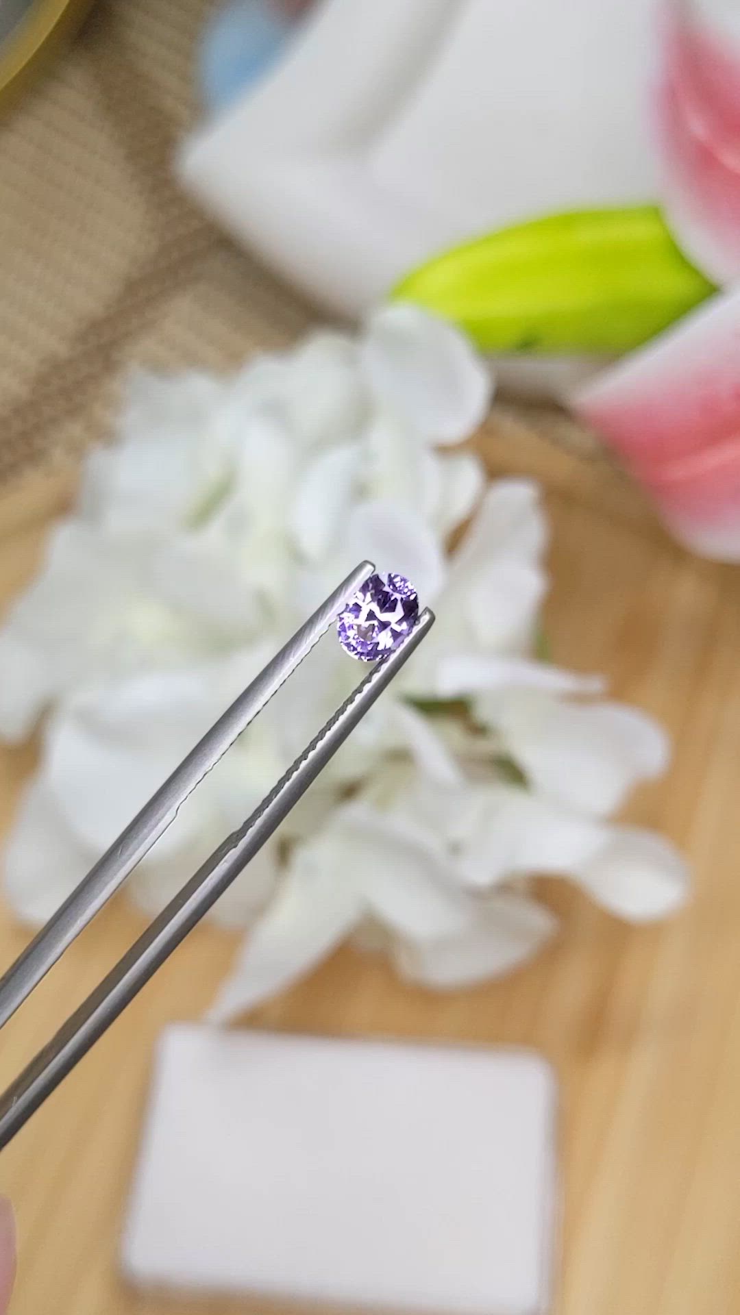 0.70 Ct. Purple Spinel from Ceylon (Sri Lanka) Size Video
