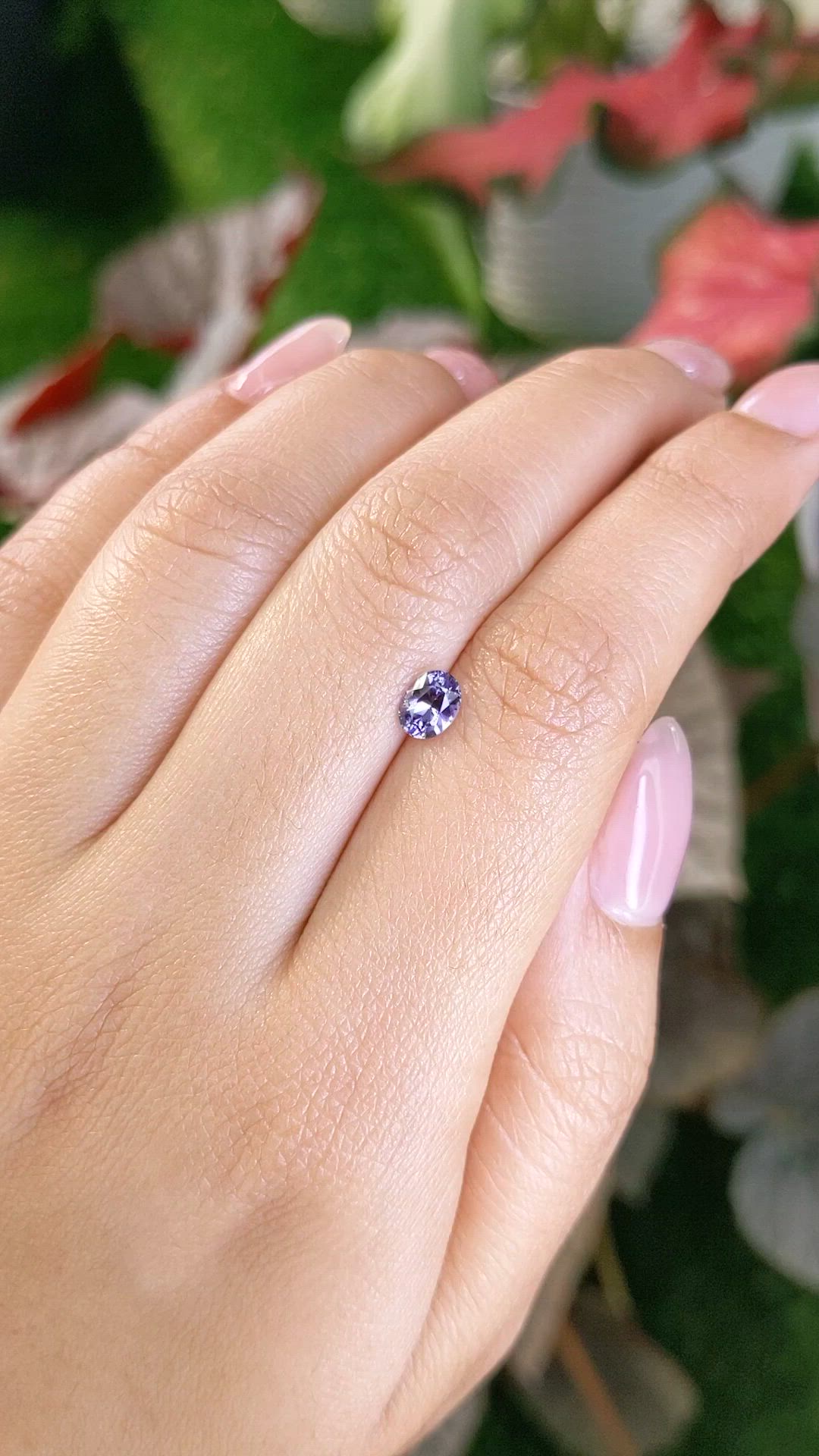 0.70 Ct. Purple Spinel from Ceylon (Sri Lanka) Size Video