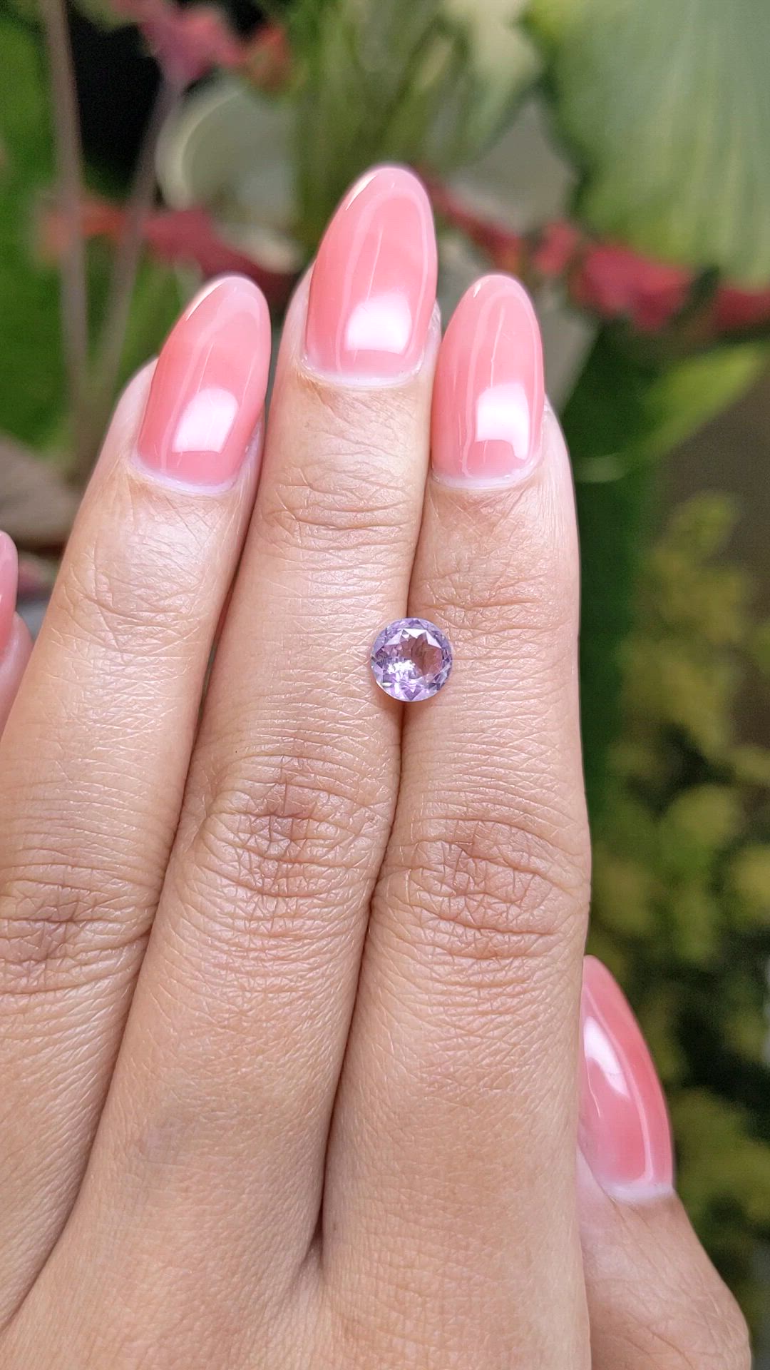 0.84 Ct. Purplish Pink Spinel from Ceylon (Sri Lanka) Size Video