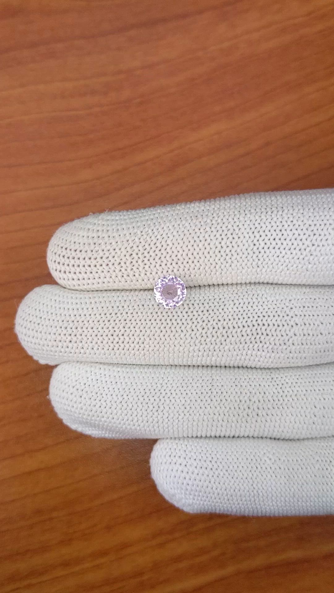 0.84 Ct. Purplish Pink Spinel from Ceylon (Sri Lanka) Size Video