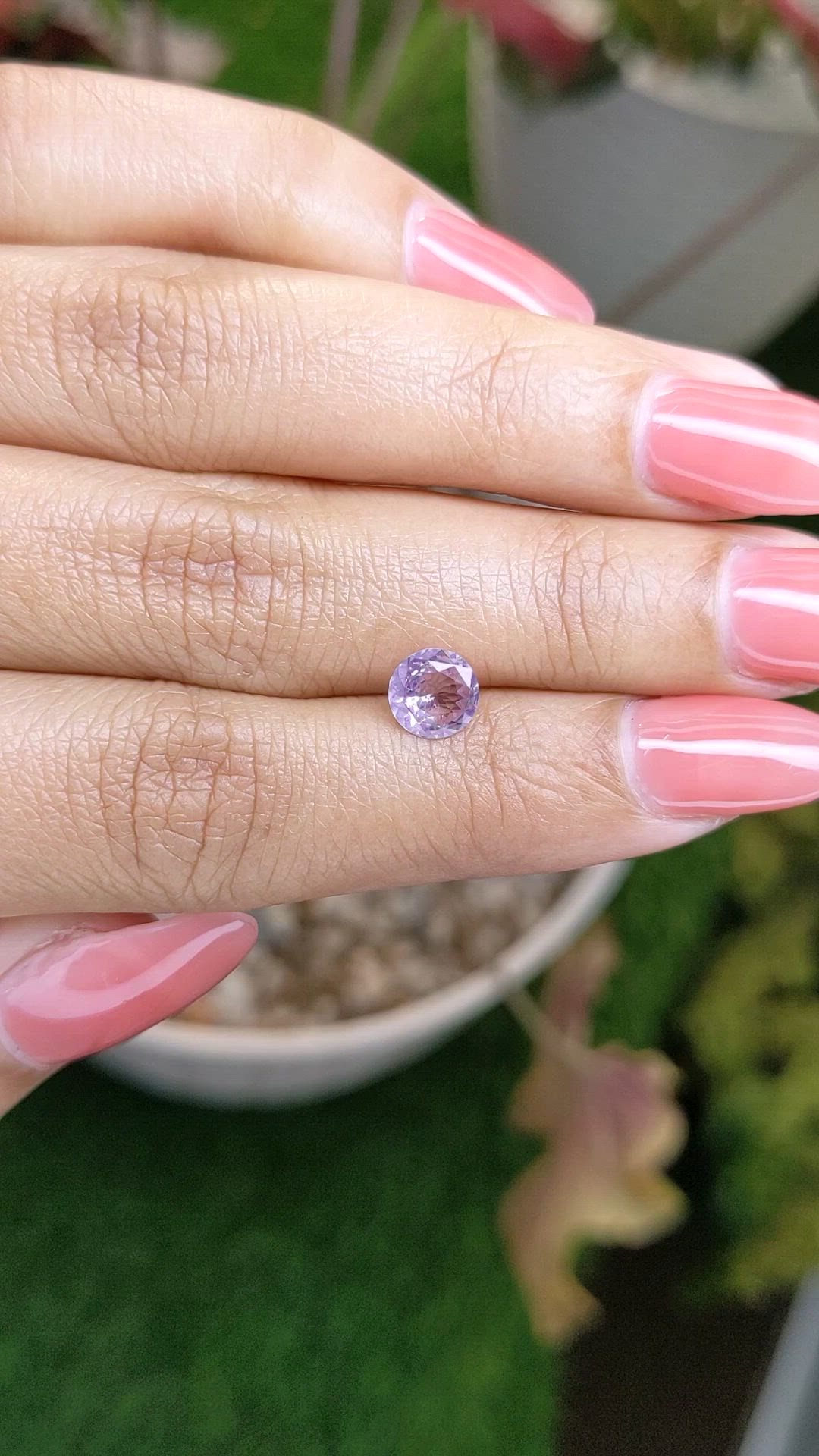 0.84 Ct. Purplish Pink Spinel from Ceylon (Sri Lanka) Size Video