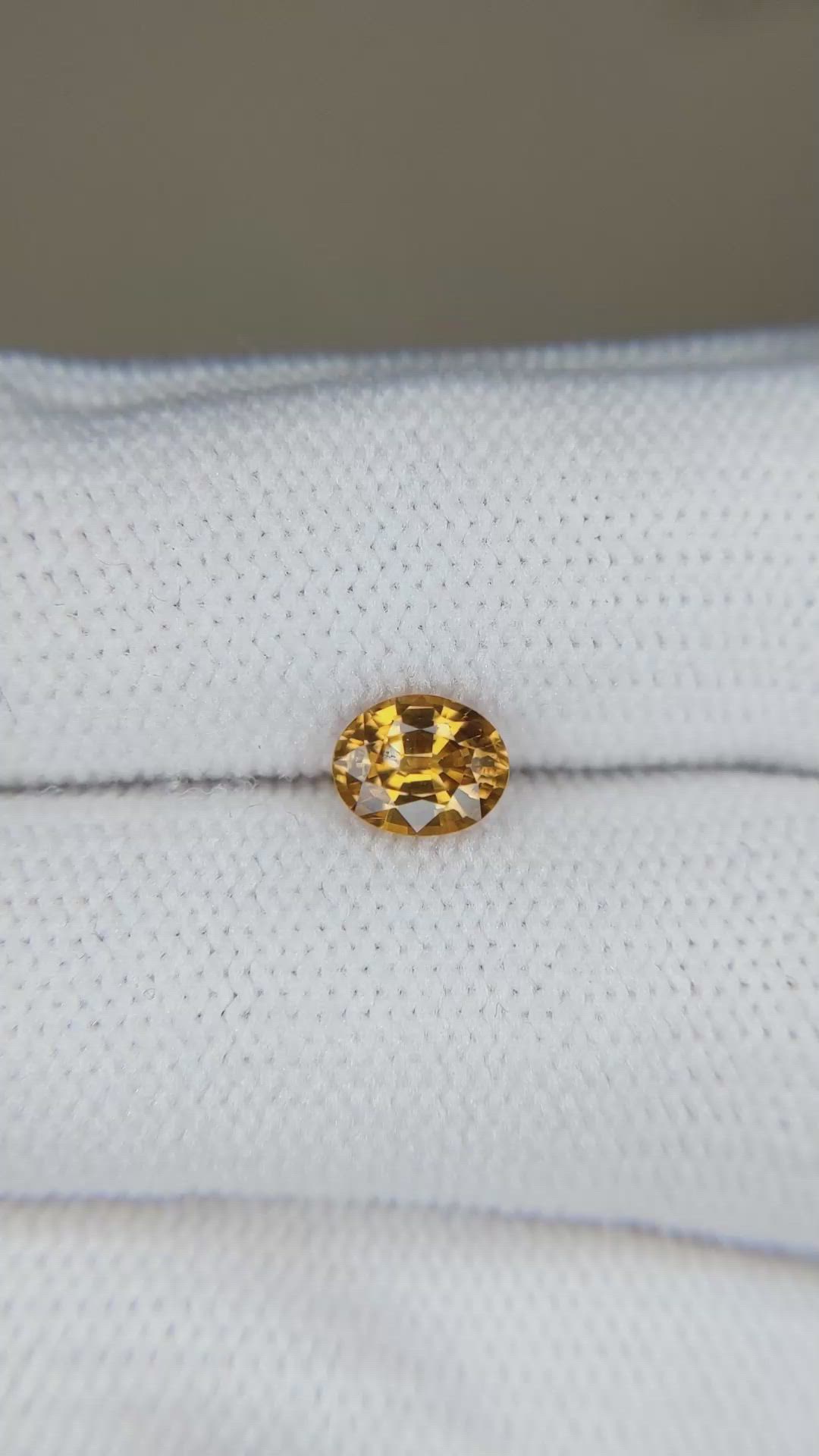 1.02 Ct. Orangish Brown Zircon from Tanzania Size Video