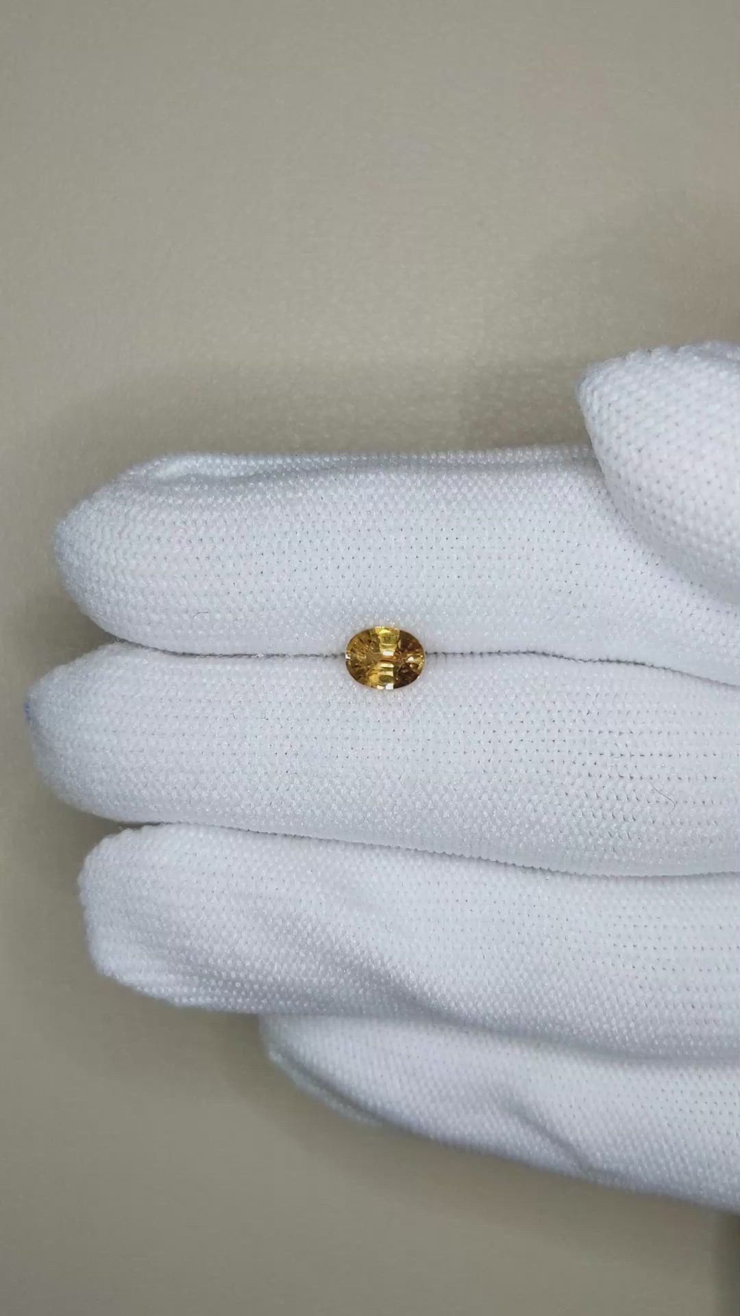 1.02 Ct. Orangish Brown Zircon from Tanzania Size Video