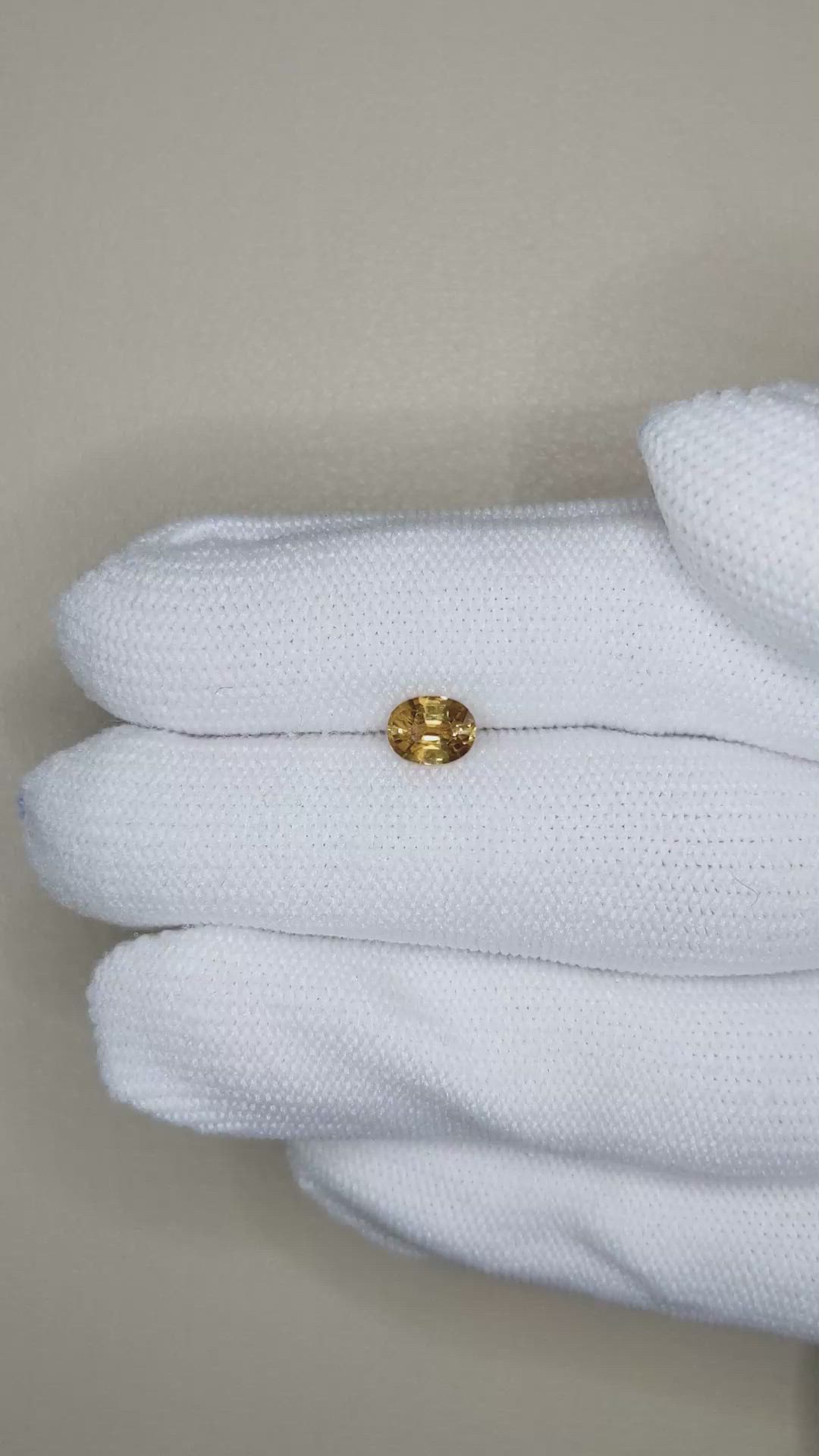 0.97 Ct. Orangish Brown Zircon from Tanzania Size Video