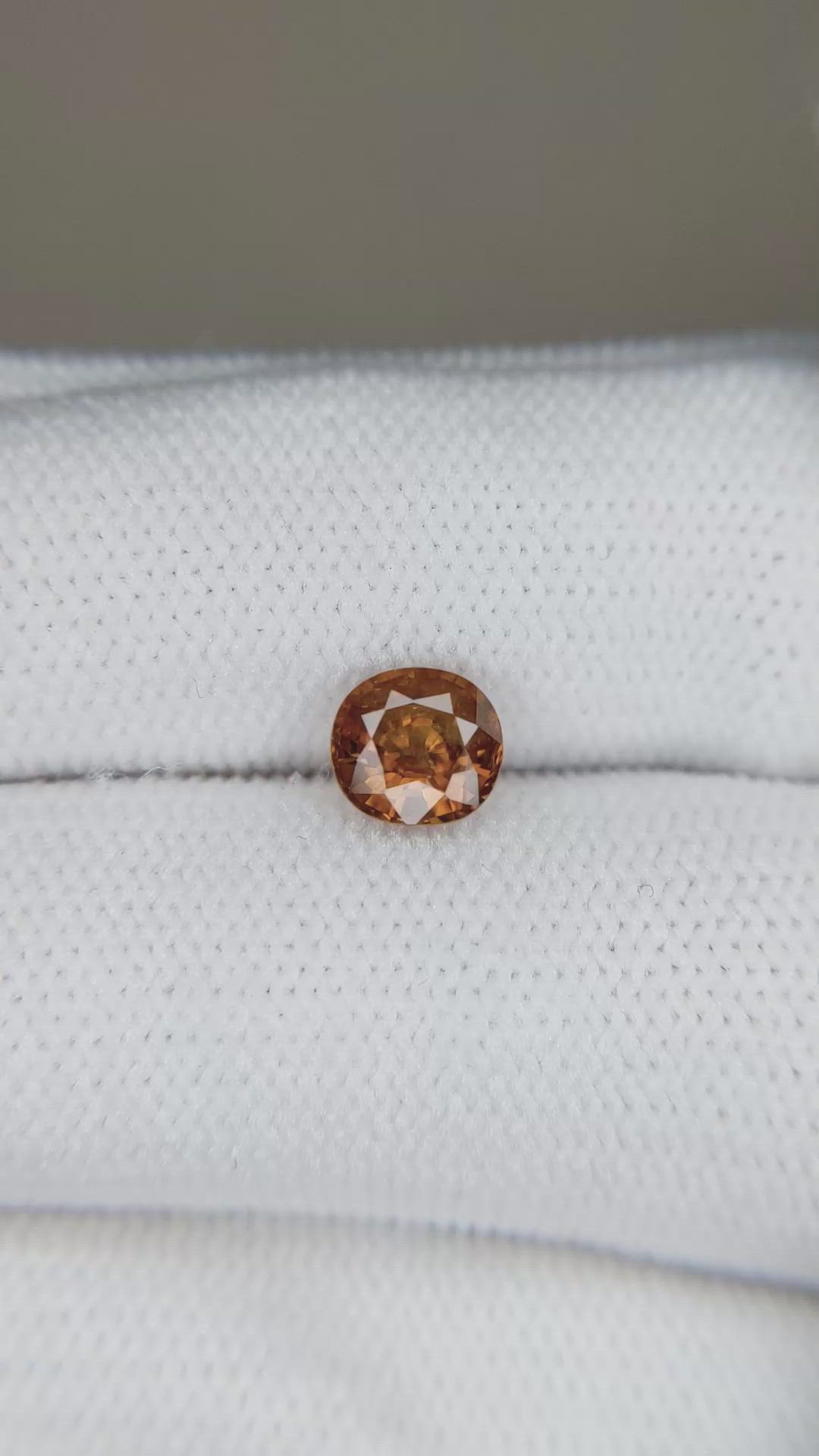 1.26 Ct. Orangish Brown Zircon from Tanzania Size Video